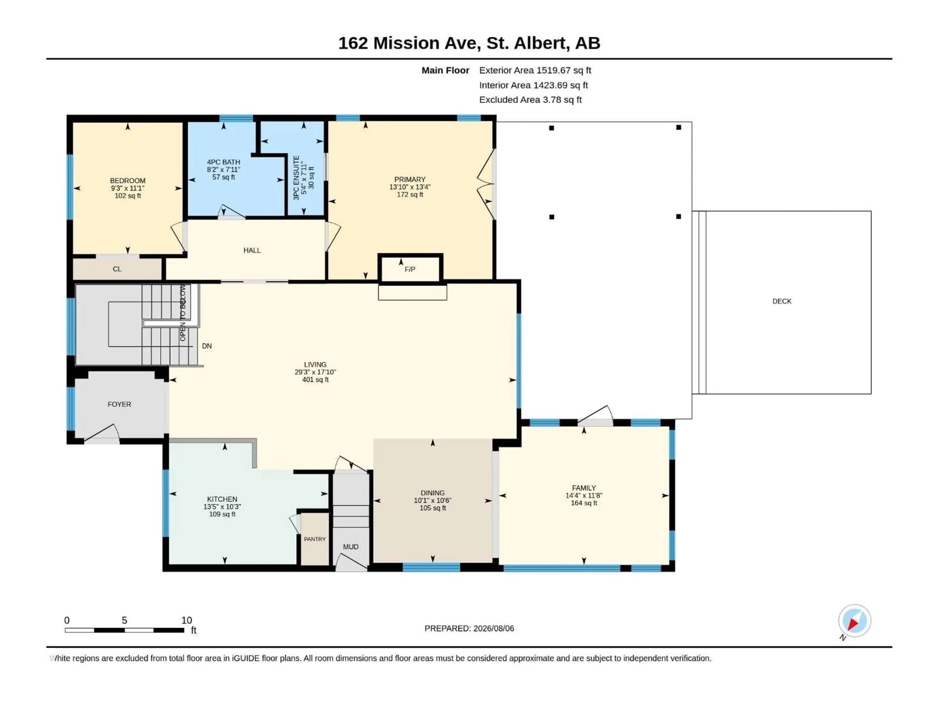 Floor plan for 162 MISSION AV, St. Albert Alberta T8N2C7