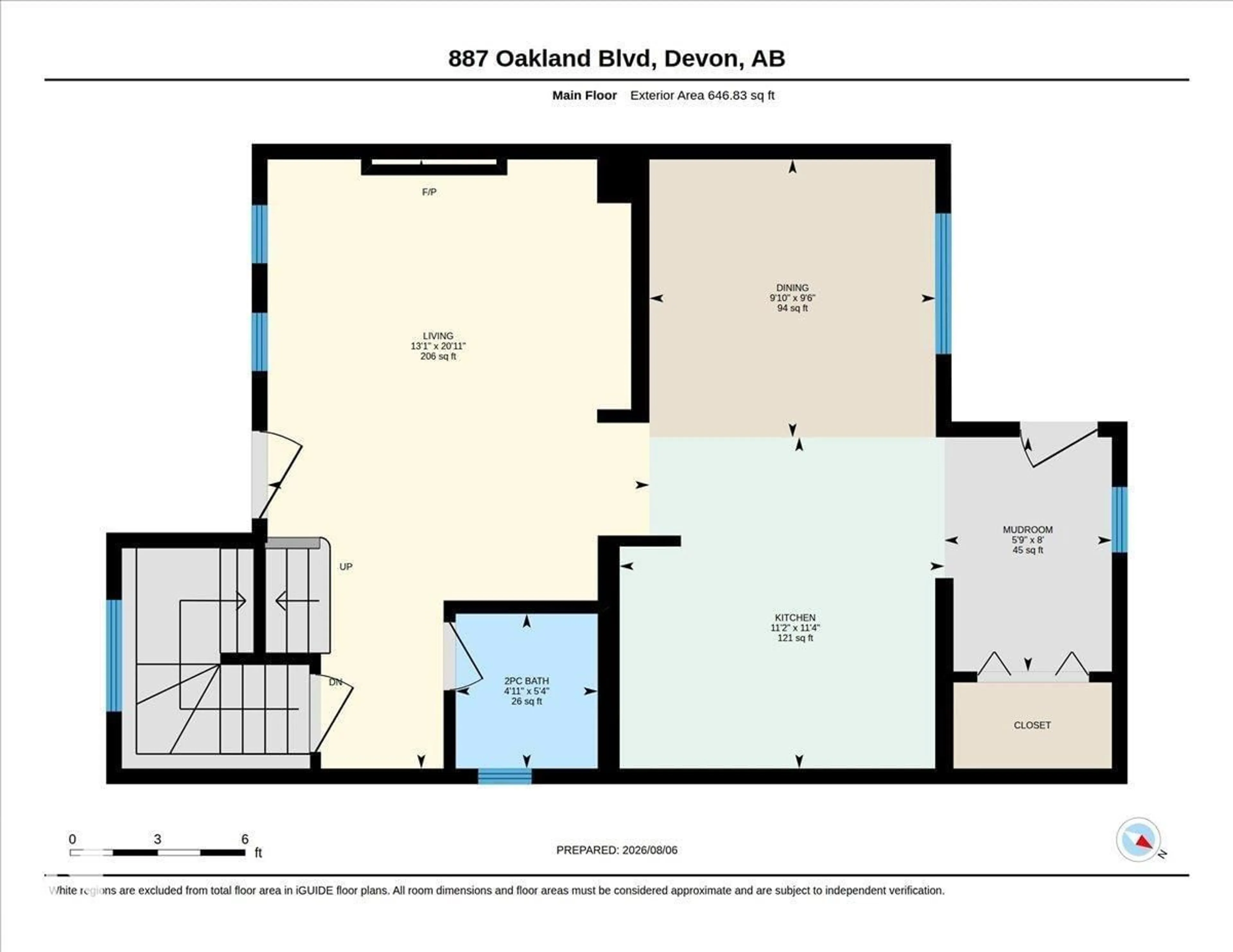Floor plan for 887 OAKLAND BV, Devon Alberta T9G2H5