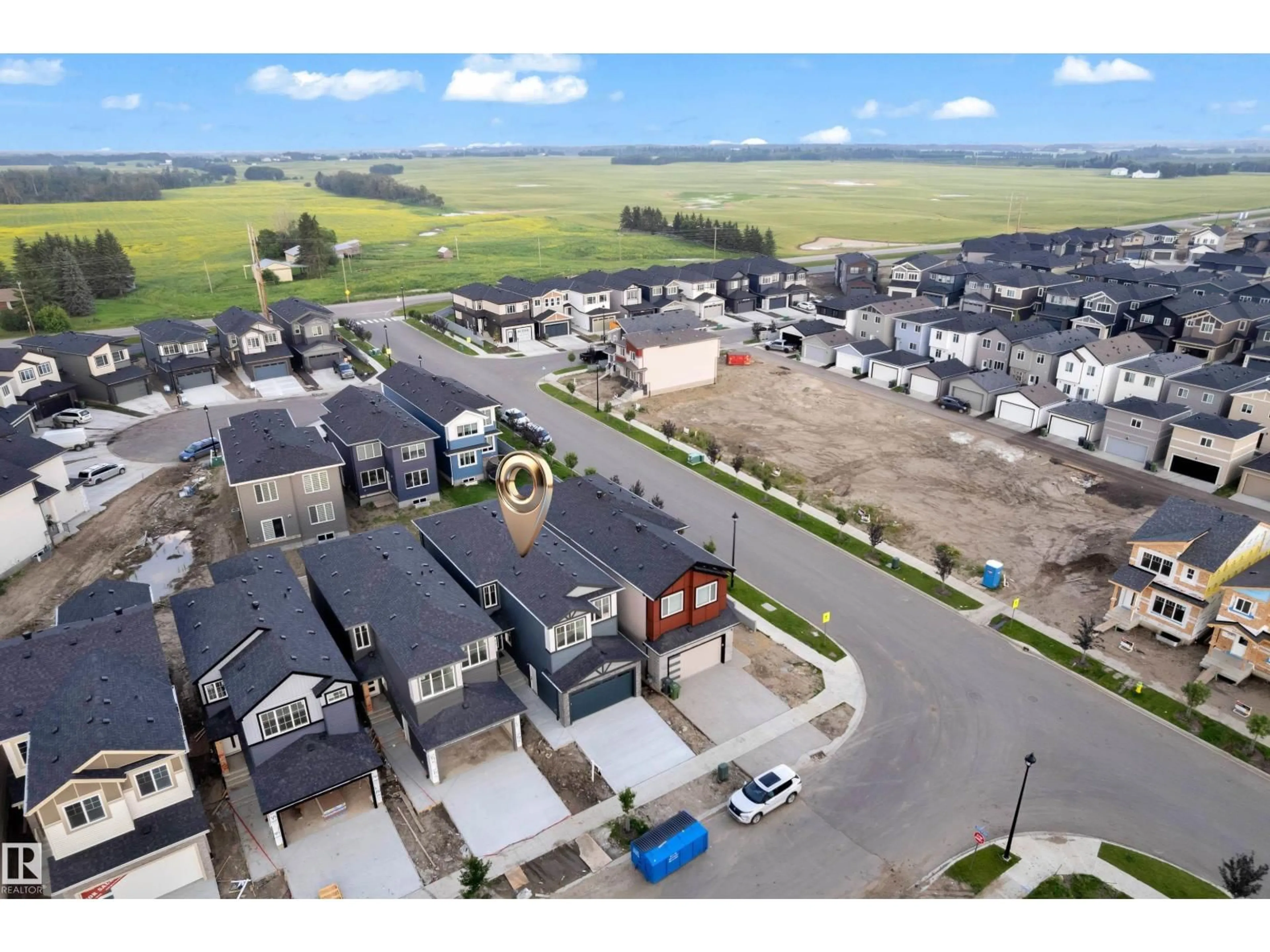 A pic from outside/outdoor area/front of a property/back of a property/a pic from drone, mountain view for 4303 36 STREET, Beaumont Alberta T4X3G6