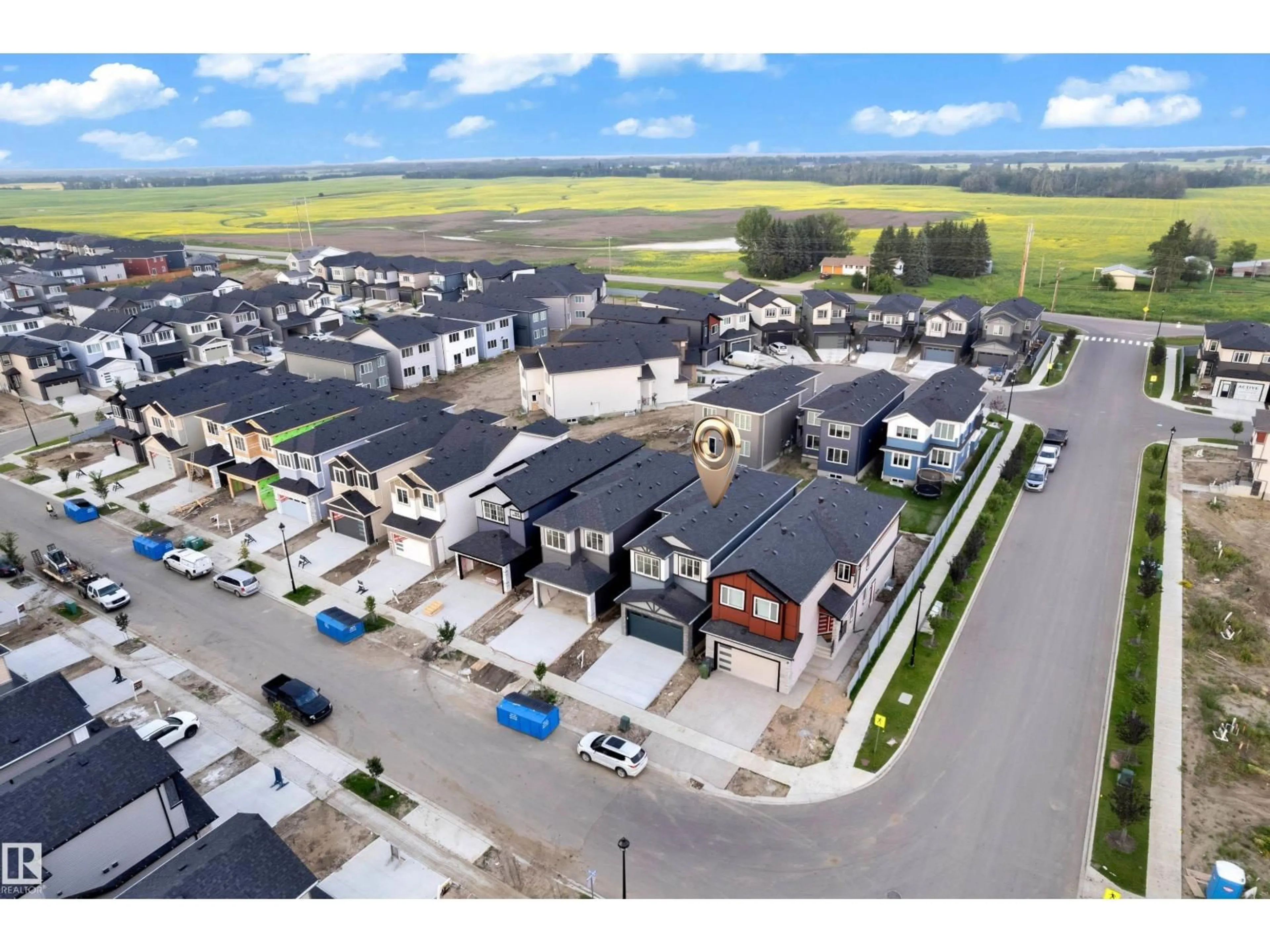 A pic from outside/outdoor area/front of a property/back of a property/a pic from drone, street for 4303 36 STREET, Beaumont Alberta T4X3G6