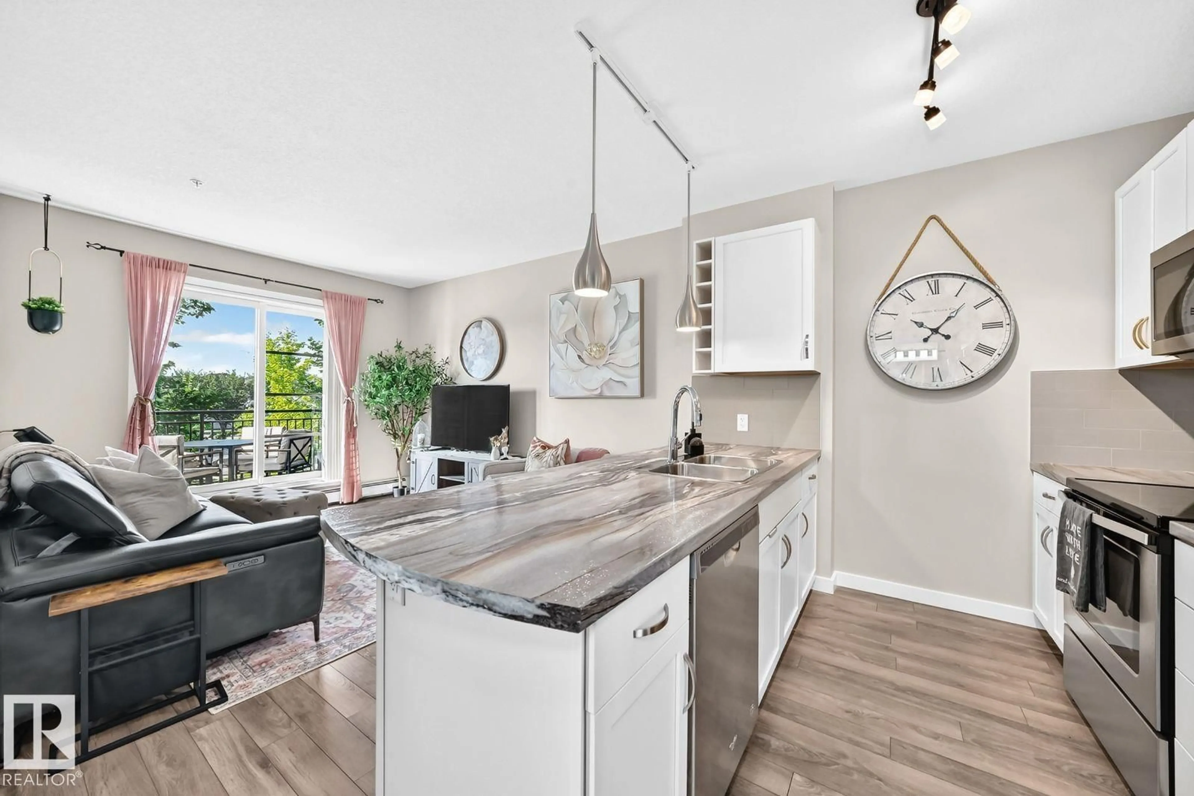 Open concept kitchen, unknown for 238 - 1008 ROSENTHAL BV, Edmonton Alberta T5T7J4
