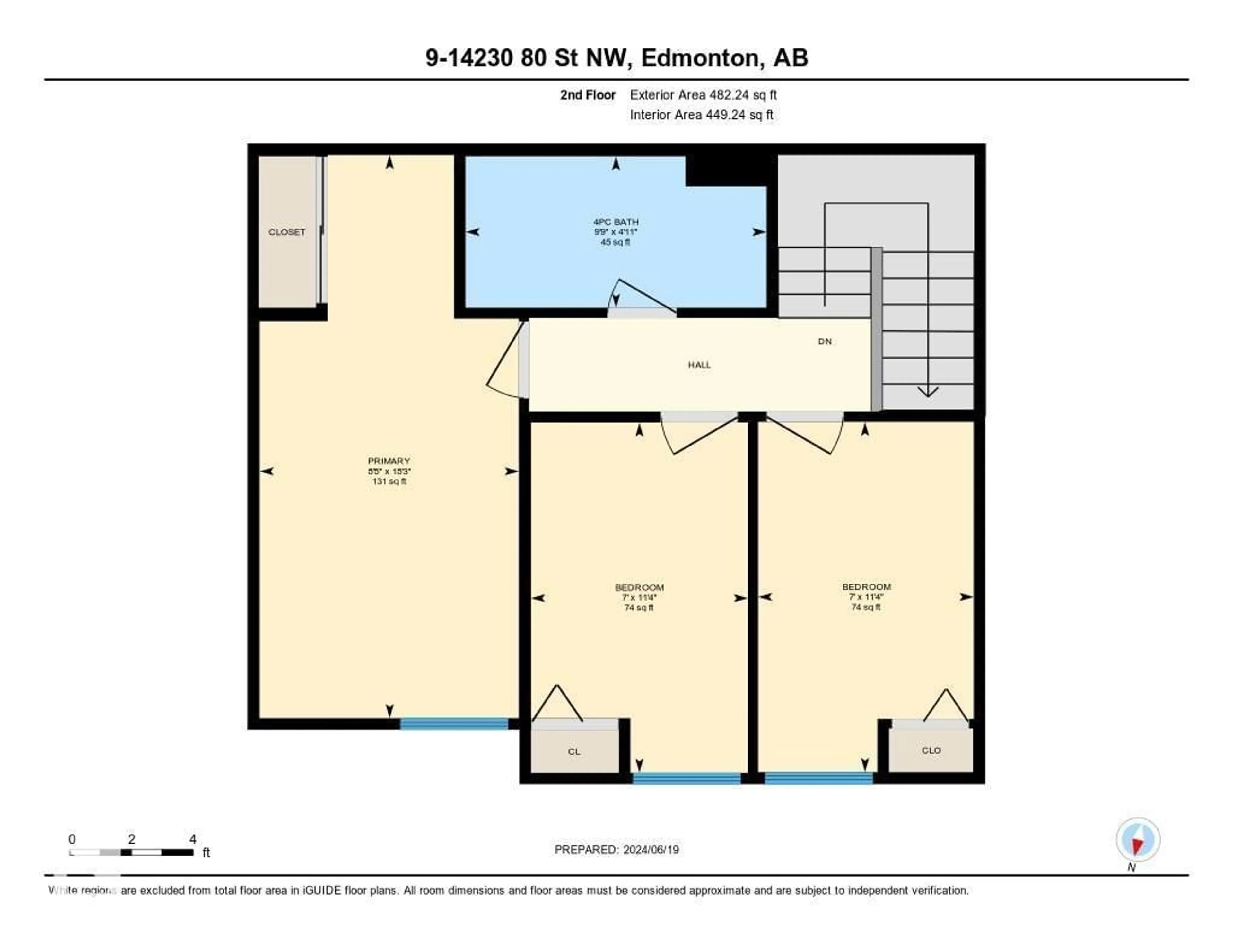 Floor plan for #9 - 14230 80 ST, Edmonton Alberta T5C1L6