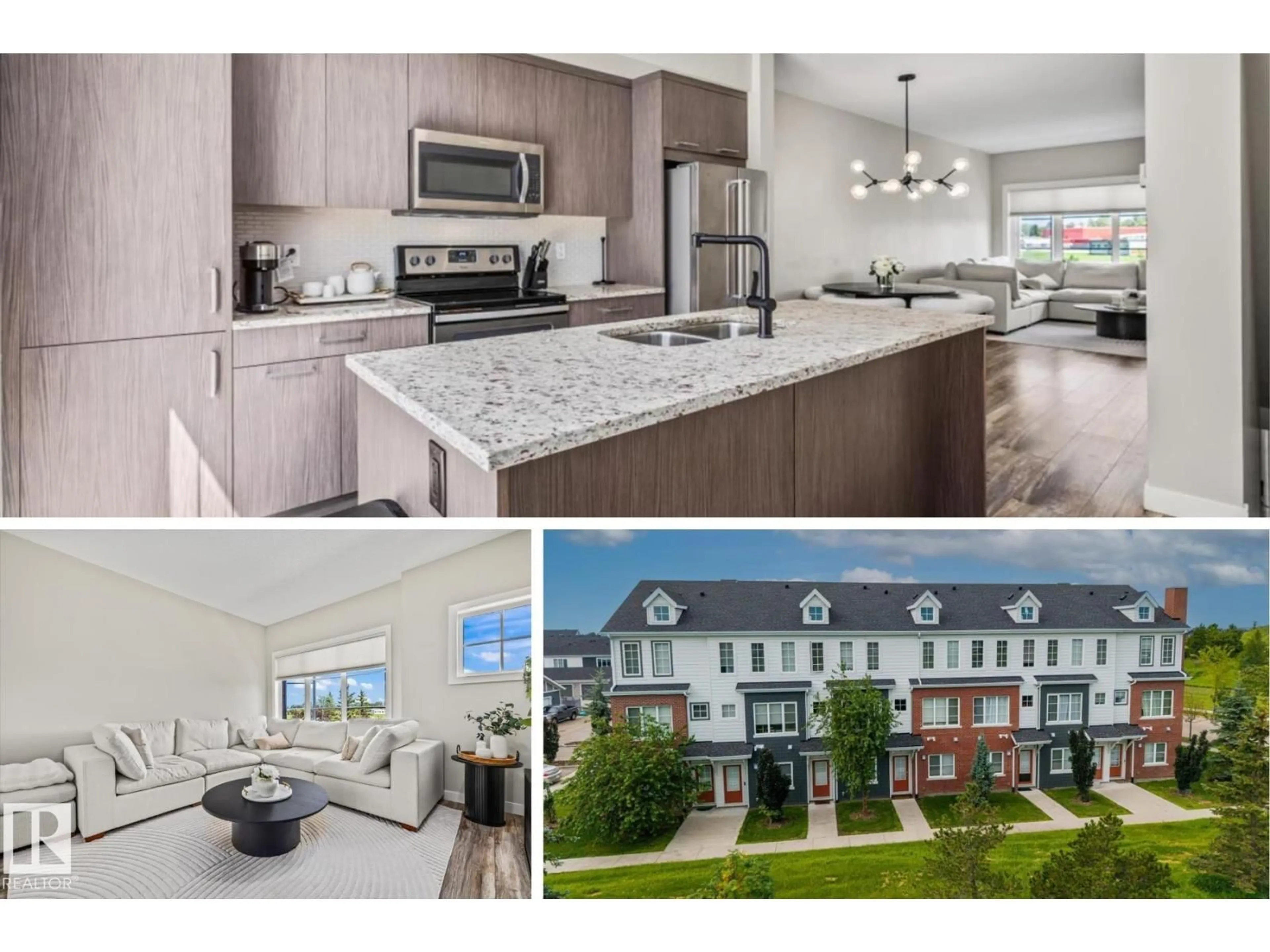 Open concept kitchen, wood/laminate floor for #4 - 1636 KERR RD, Edmonton Alberta T5E6W3