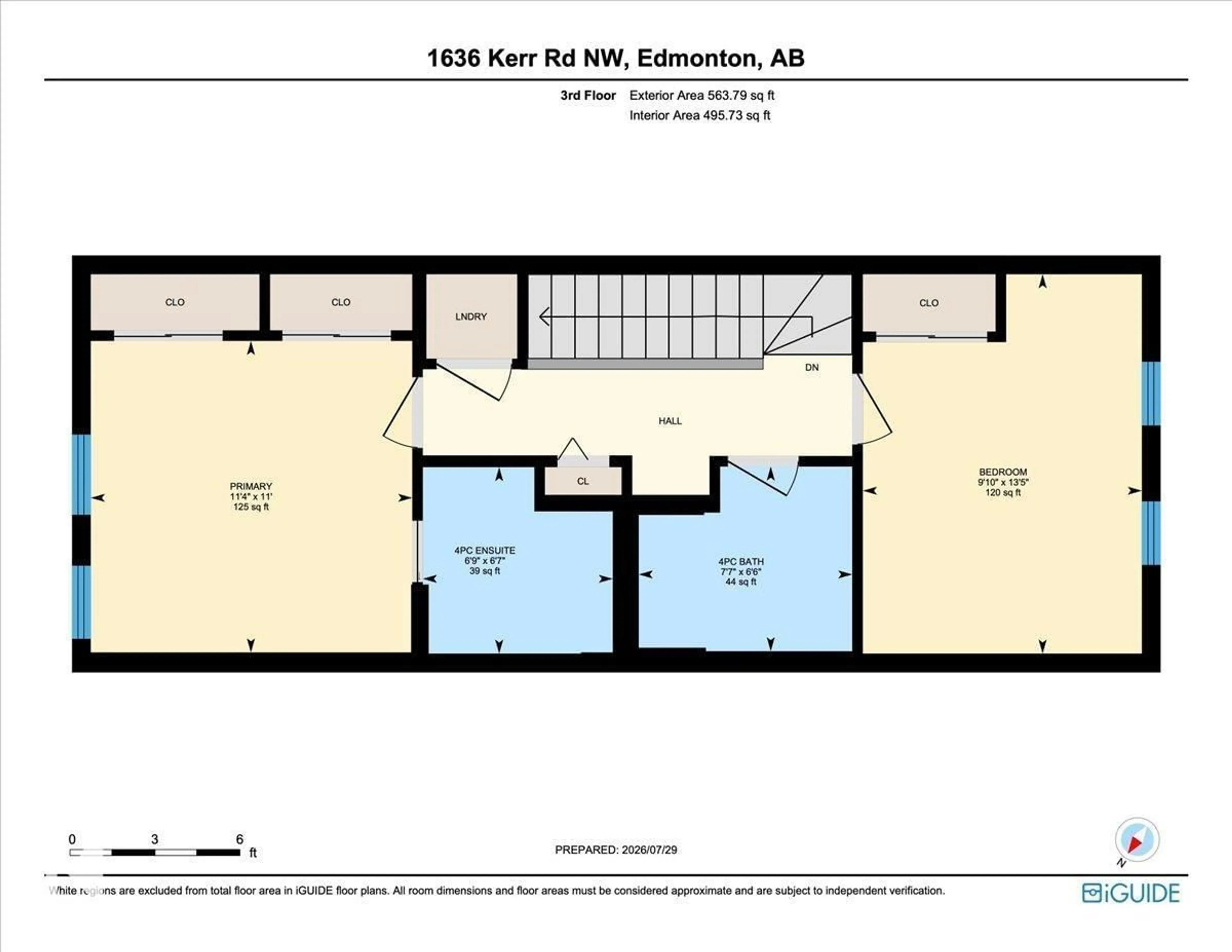 Floor plan for #4 - 1636 KERR RD, Edmonton Alberta T5E6W3