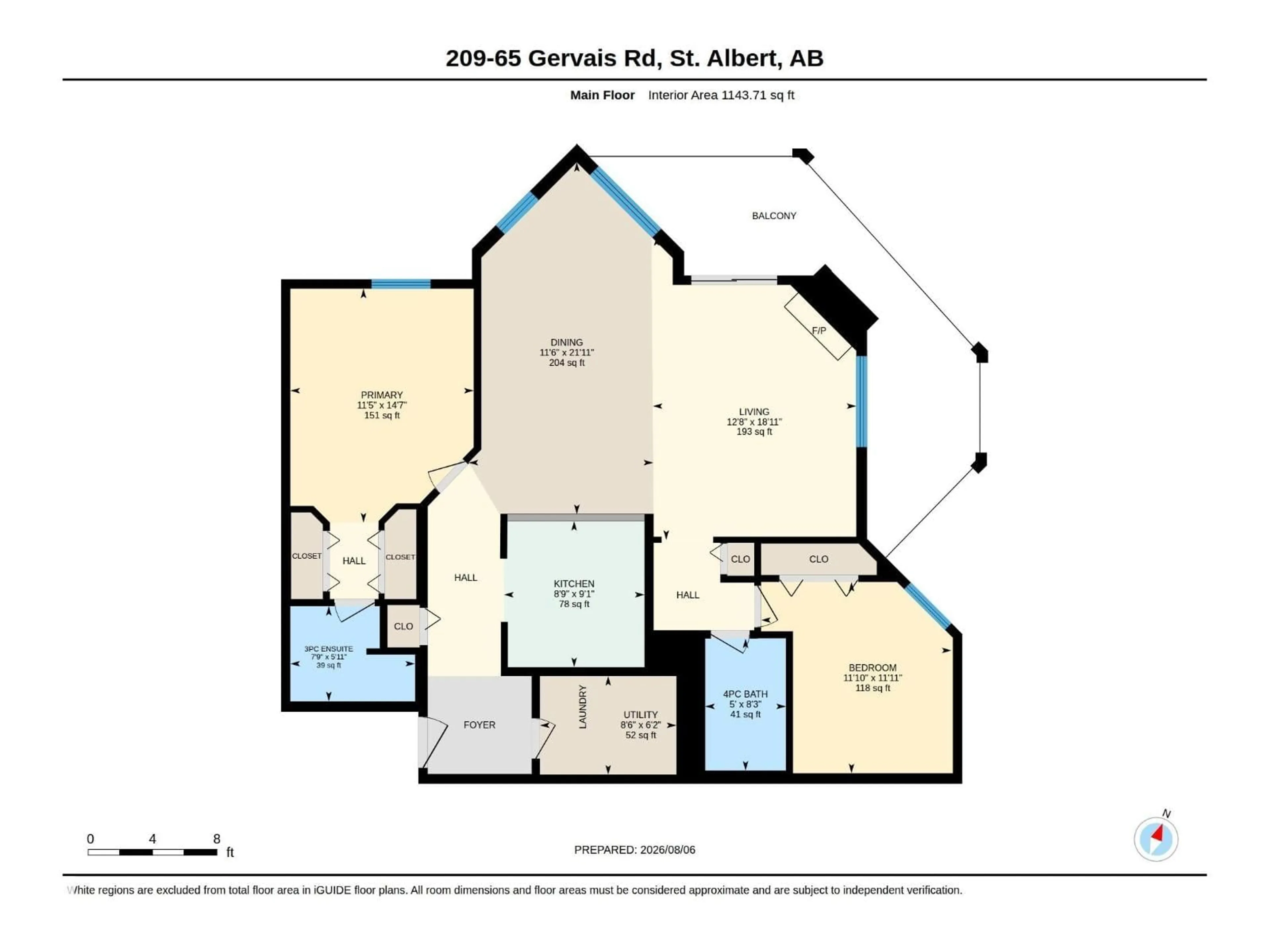 Floor plan for #209 - 209 GERVAIS RD, St. Albert Alberta T8N6H6
