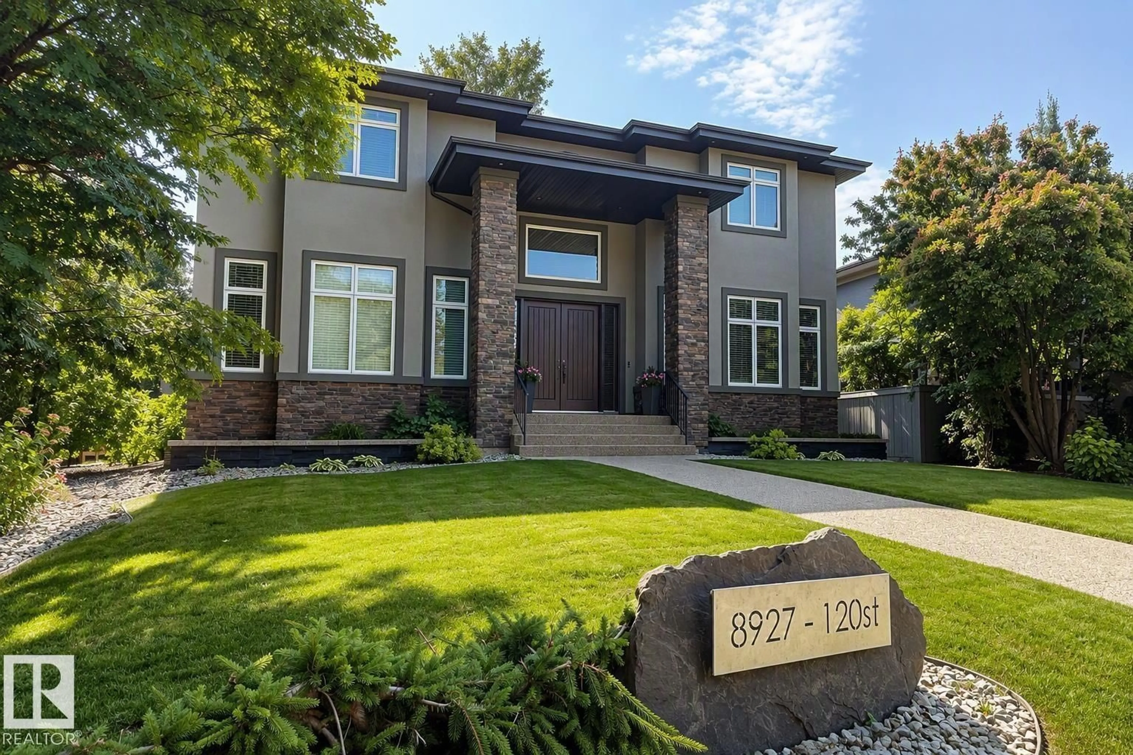 Home with brick exterior material, street for 8927 120 ST, Edmonton Alberta T6J1X6