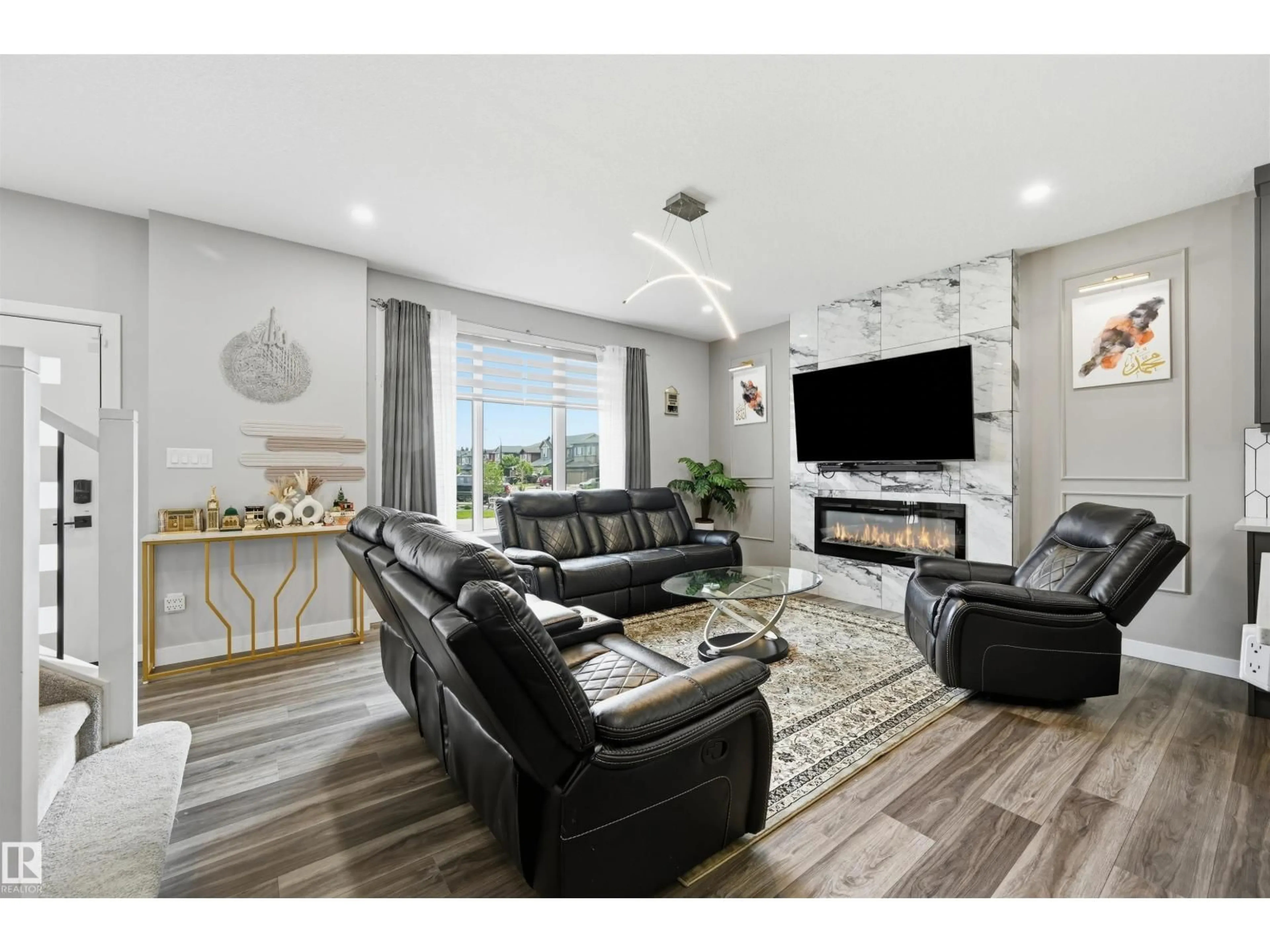 Living room with furniture, unknown for 3 PENN PL, Spruce Grove Alberta T7X0R3