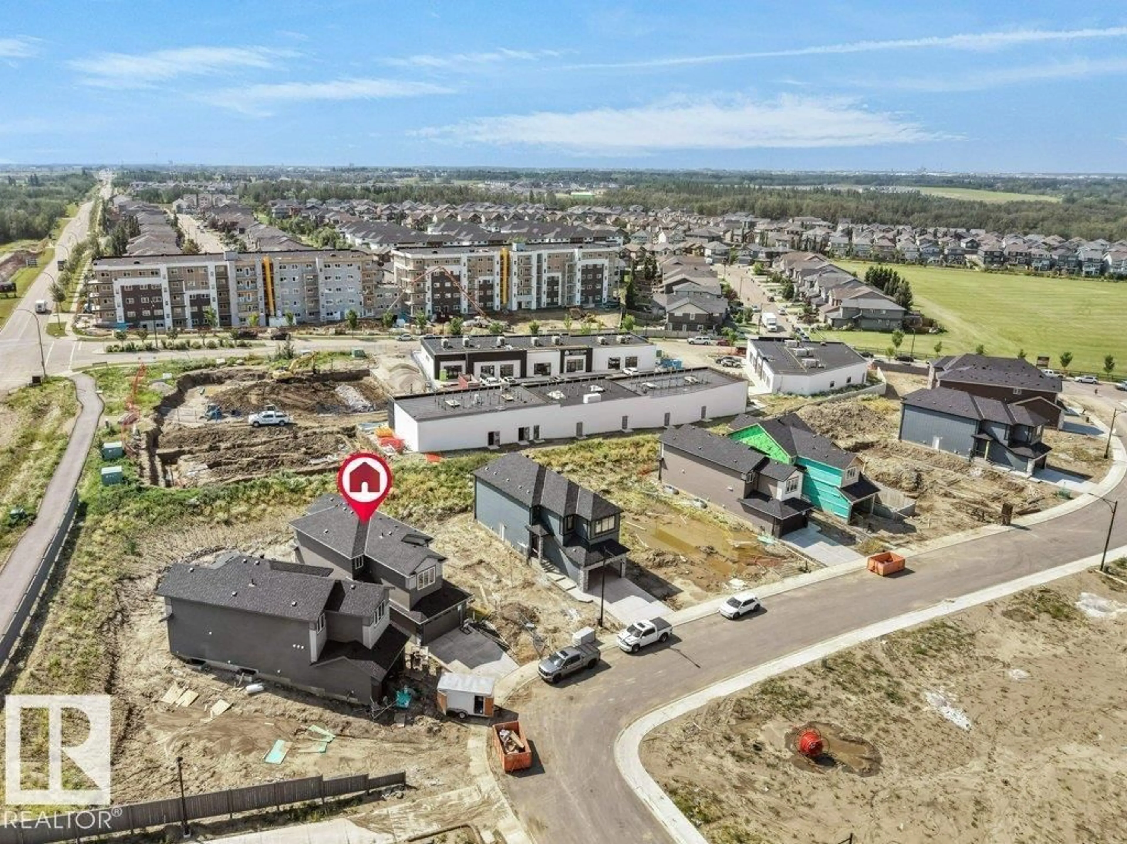 A pic from outside/outdoor area/front of a property/back of a property/a pic from drone, unknown for 1433 OSPREY CT, Edmonton Alberta T5S0X4