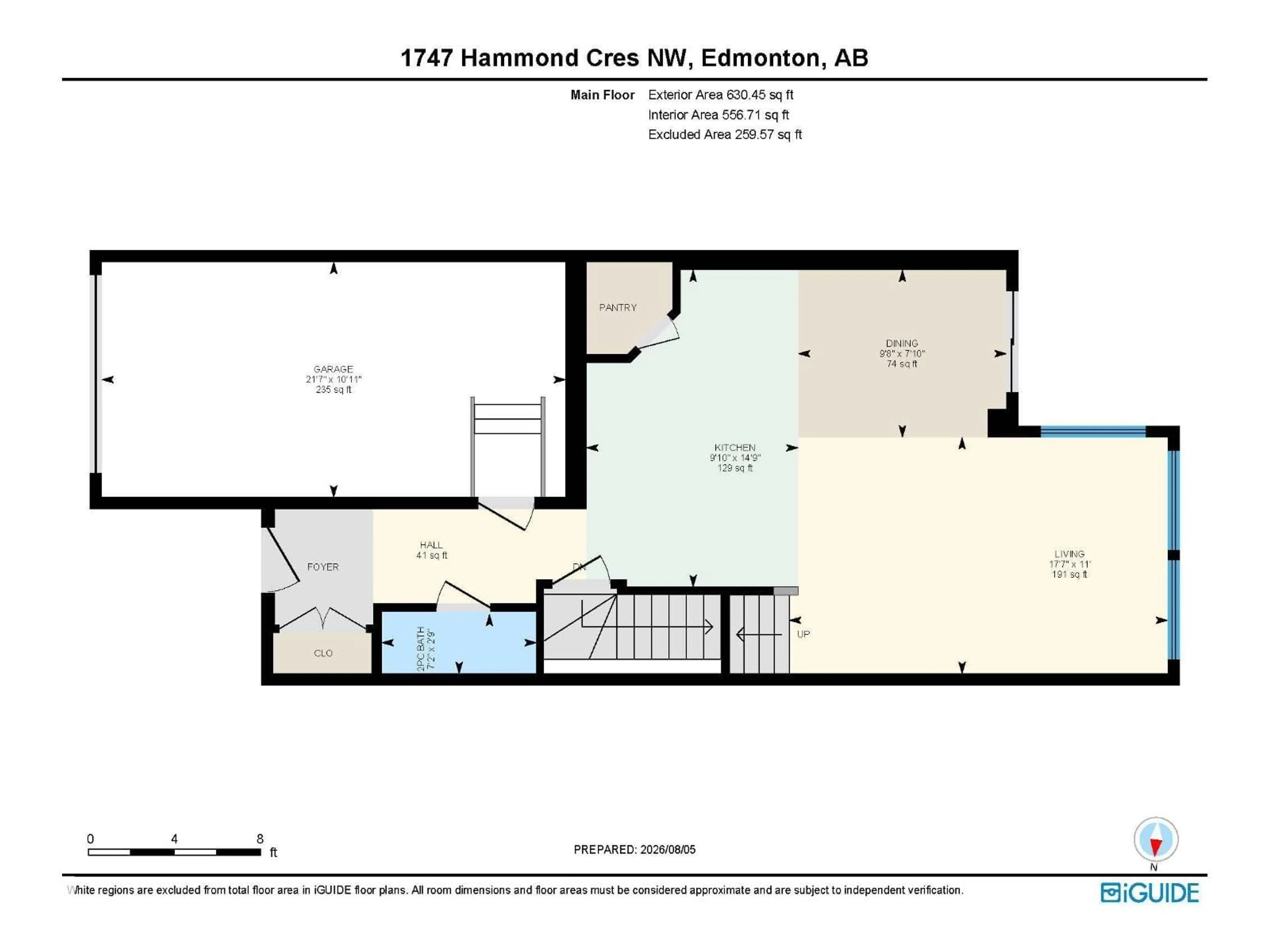 Floor plan for 1747 HAMMOND CR, Edmonton Alberta T6M0K4