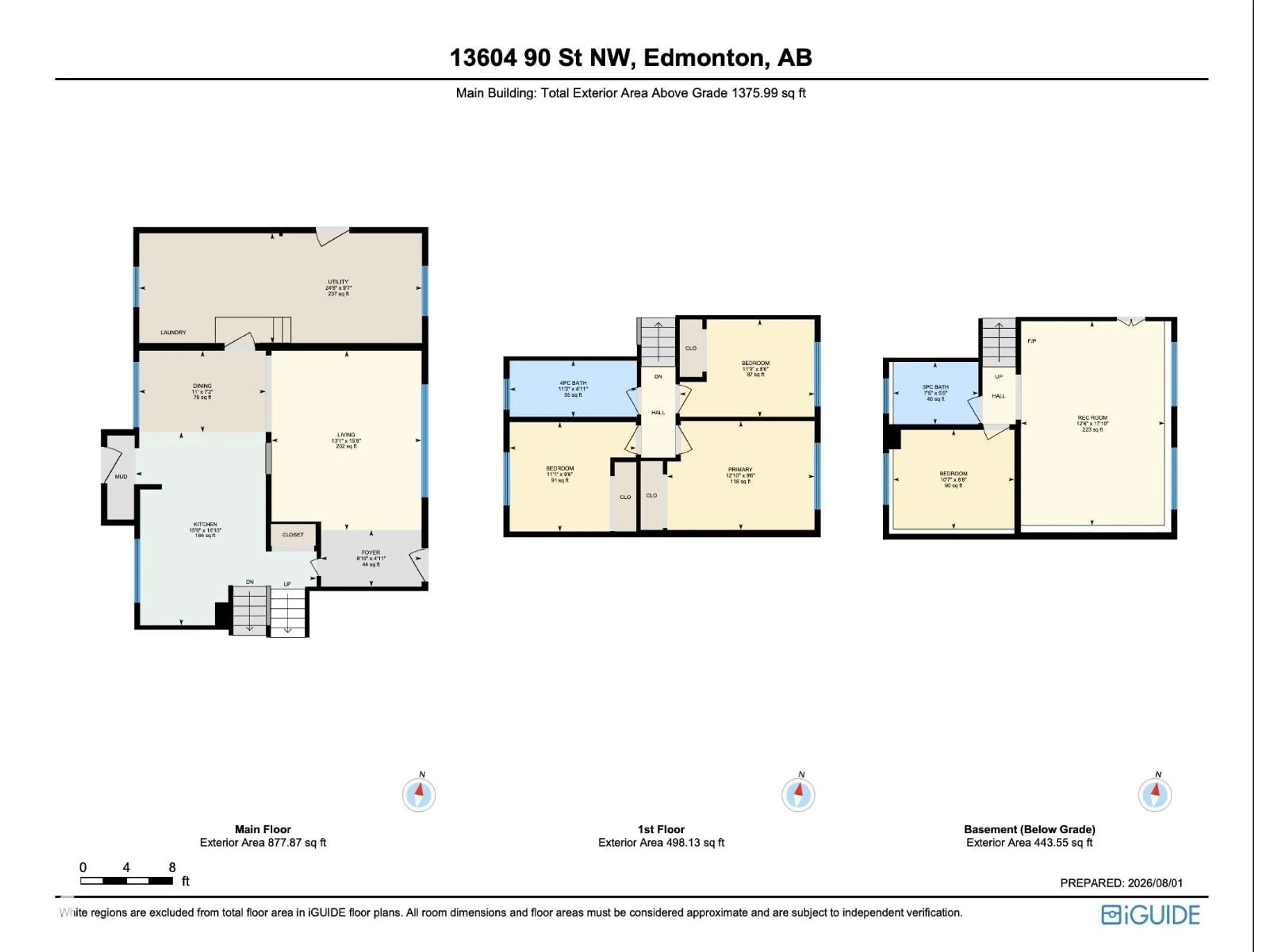 Floor plan for 13604 90A ST NW, Edmonton Alberta T5E3N8