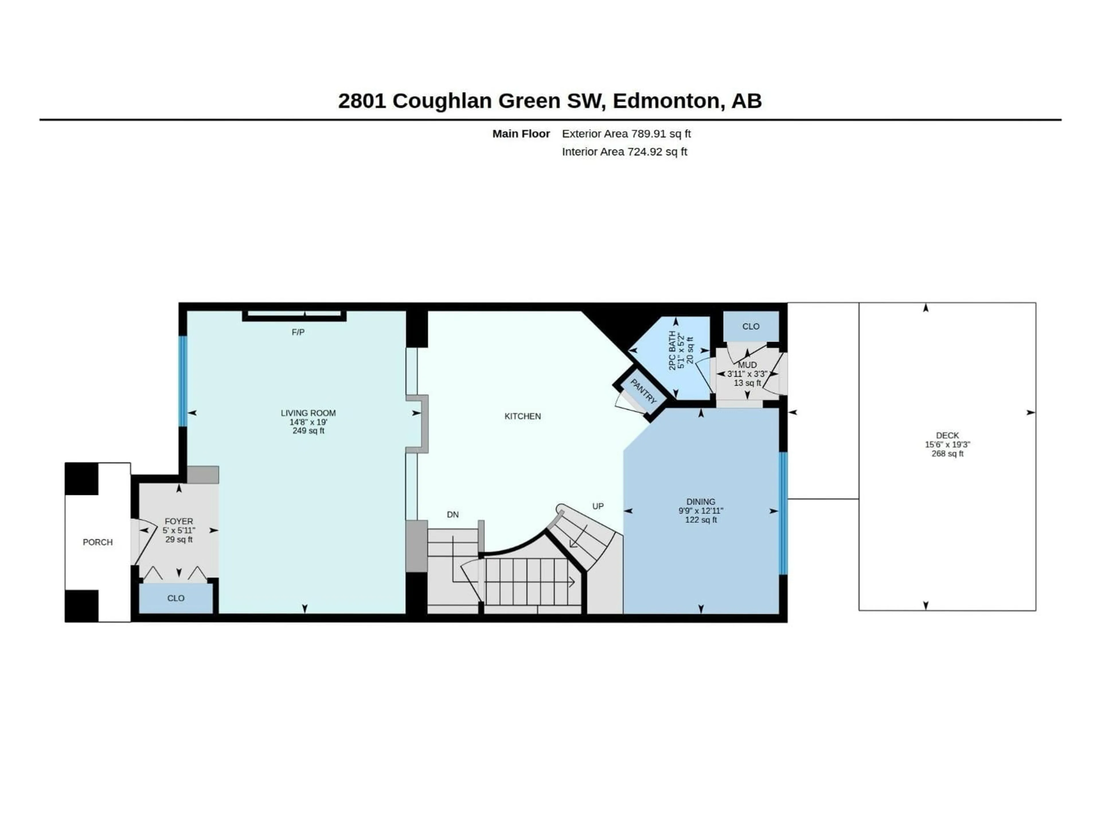 Floor plan for GR SW - 2801 COUGHLAN GREEN, Edmonton Alberta T6W3P1