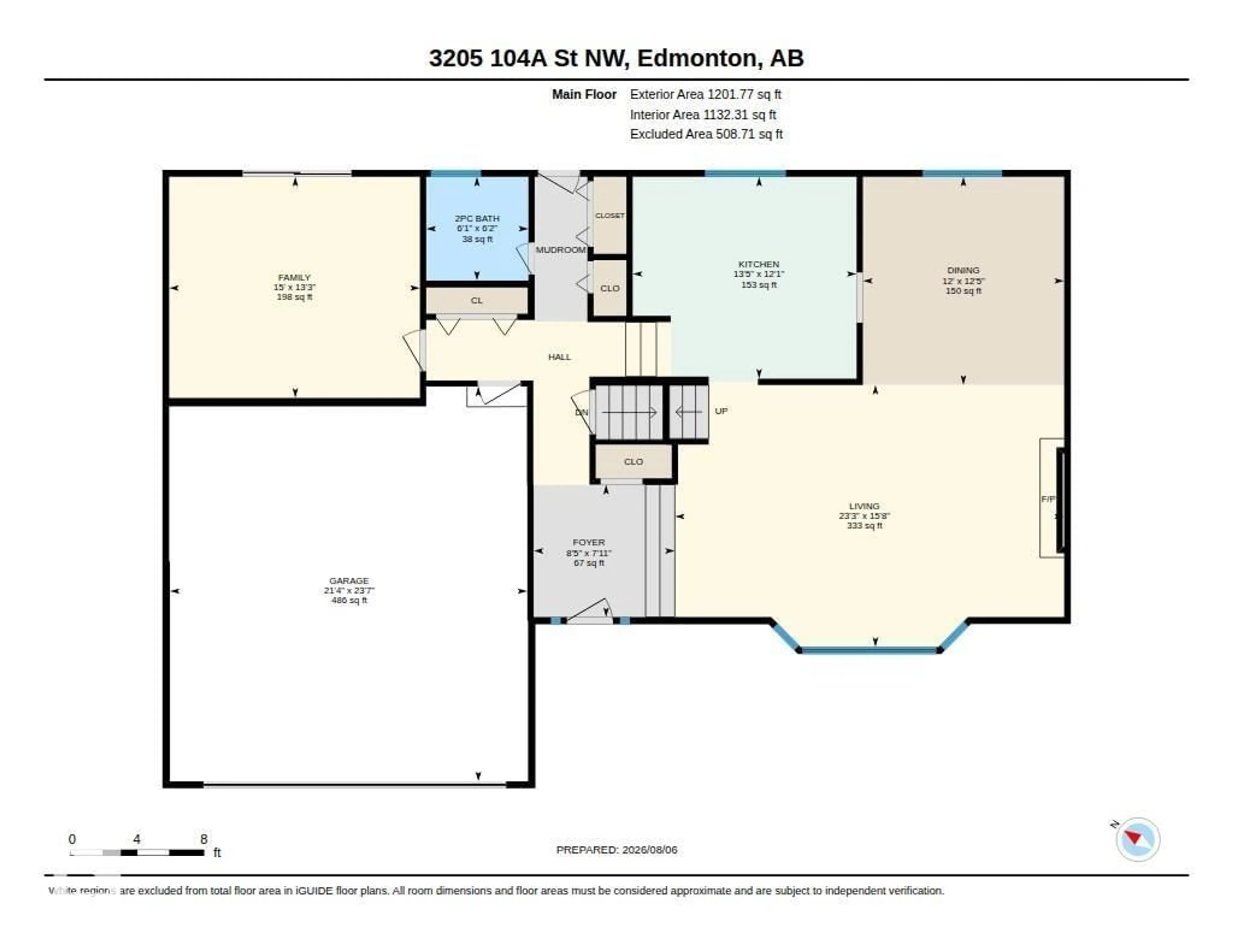 Floor plan for NW - 3205 104A ST, Edmonton Alberta T6J4H7