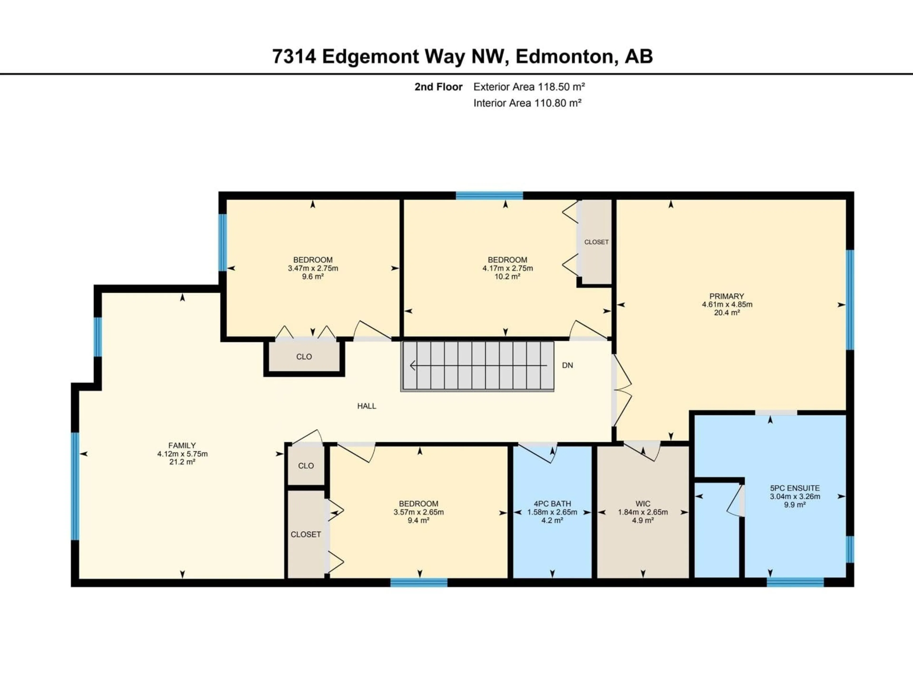Floor plan for 7314 EDGEMONT WY, Edmonton Alberta T6M0S1