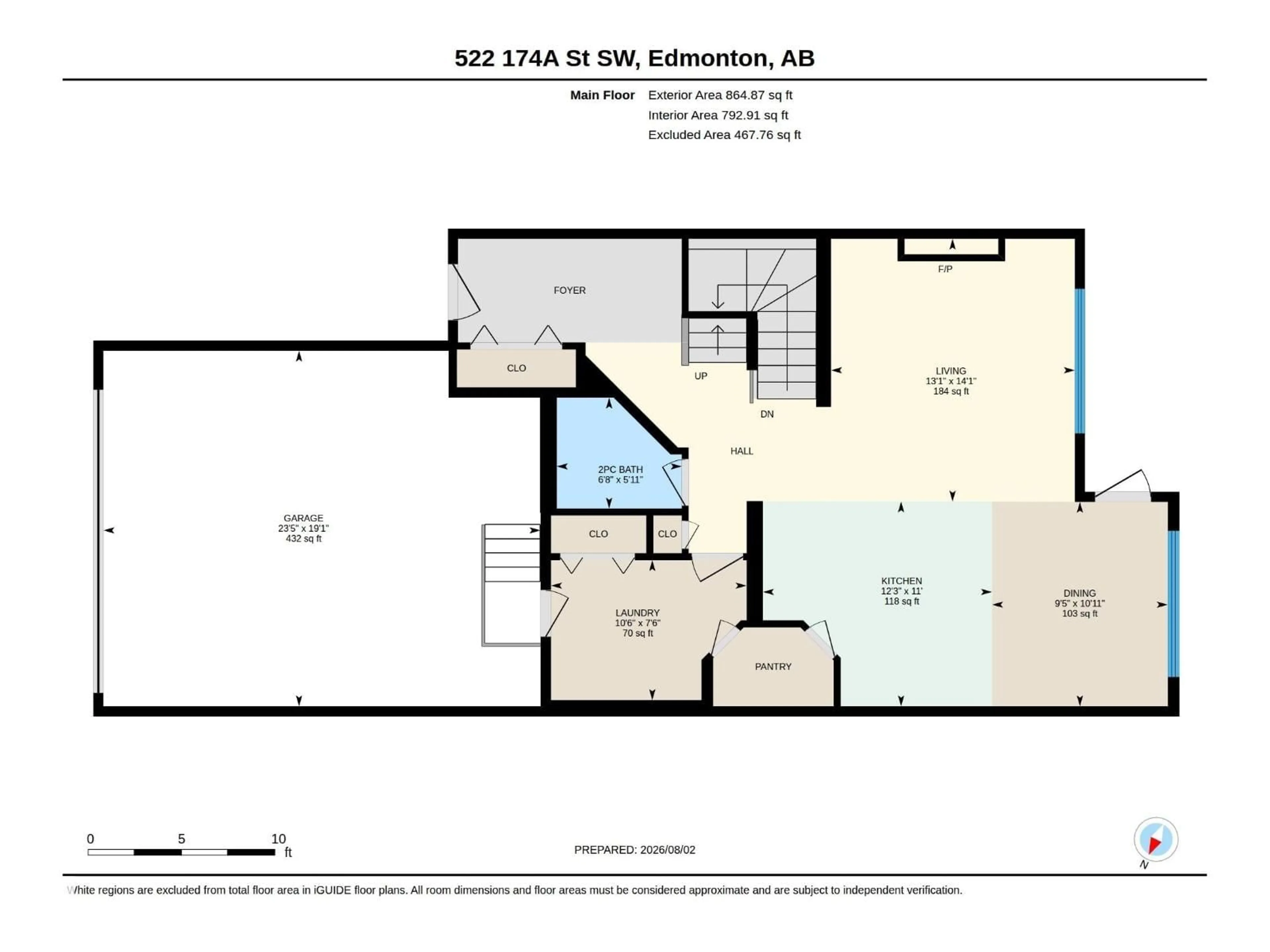 Floor plan for SW - 522 174A ST, Edmonton Alberta T6W2A6