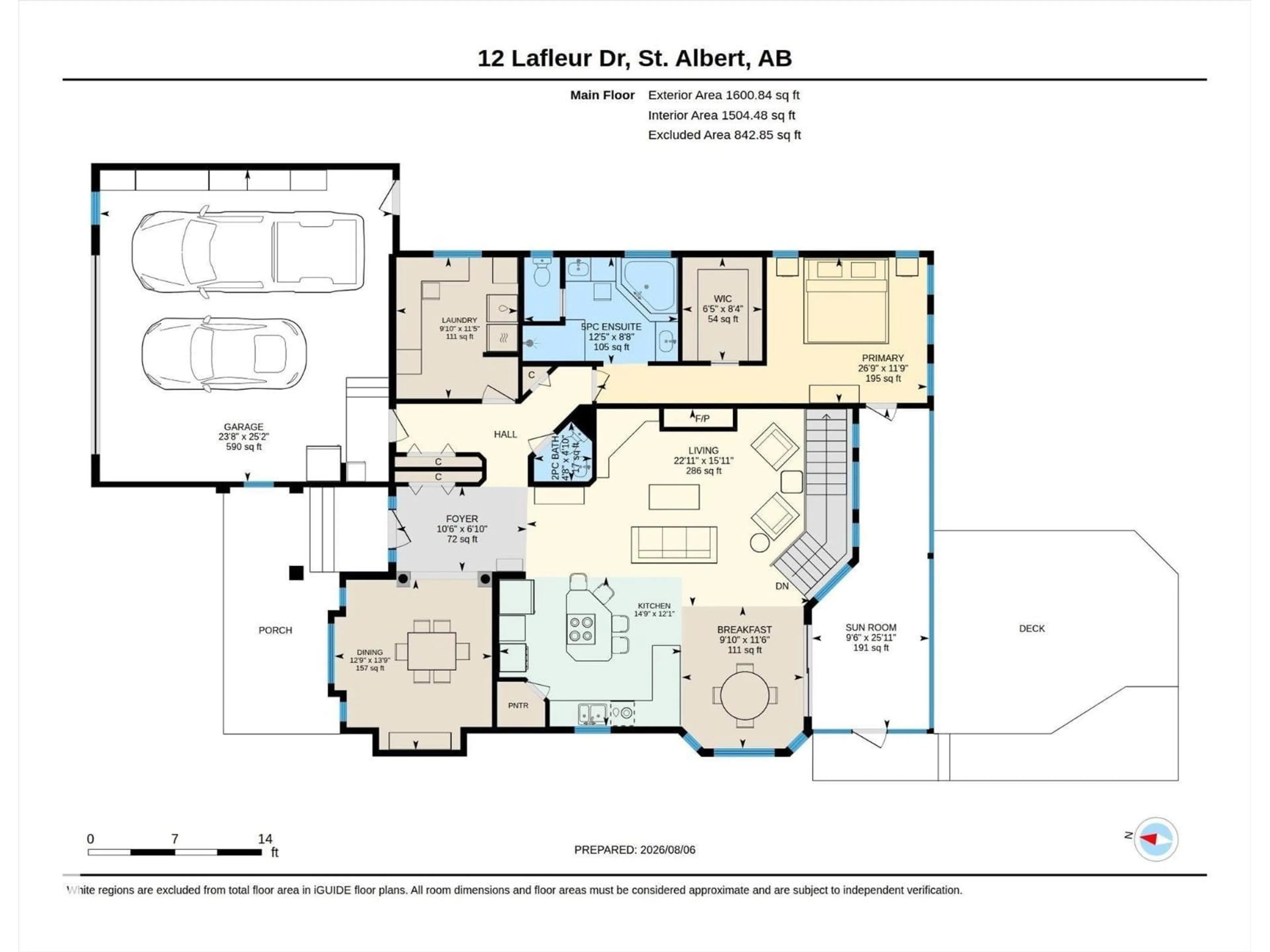 Floor plan for 12 LAFLEUR DR, St. Albert Alberta T8N5Y1