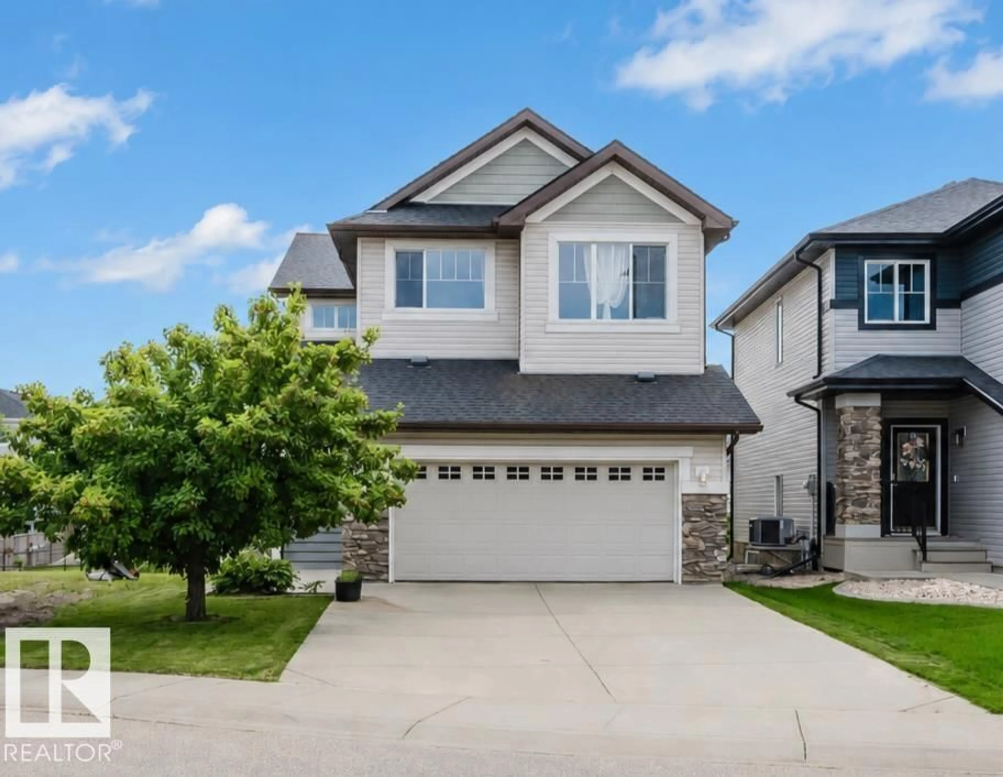 Home with vinyl exterior material, street for SW - 3843 AGAR GR, Edmonton Alberta T6W0W9