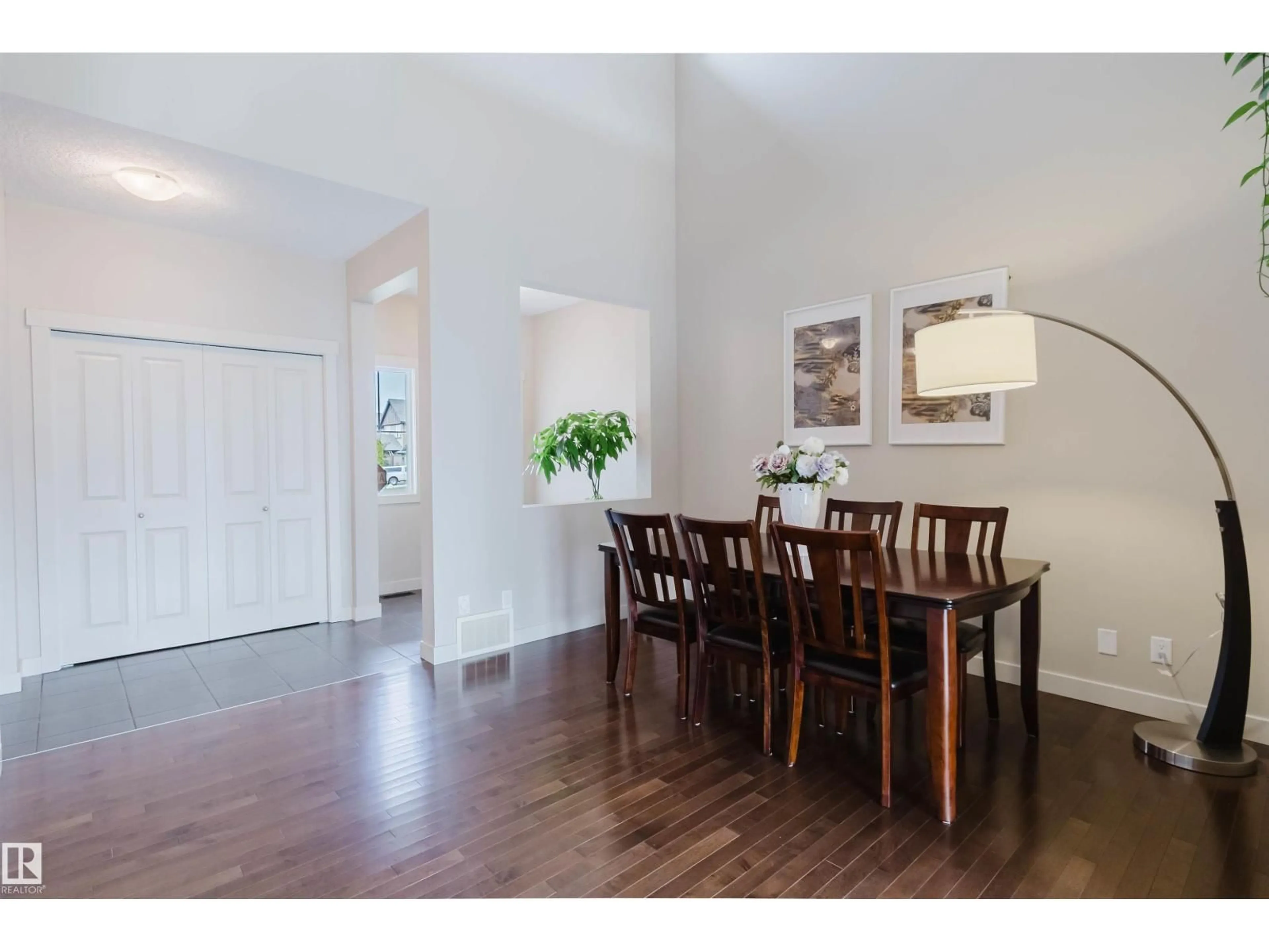 Dining room, wood/laminate floor for SW - 3843 AGAR GR, Edmonton Alberta T6W0W9