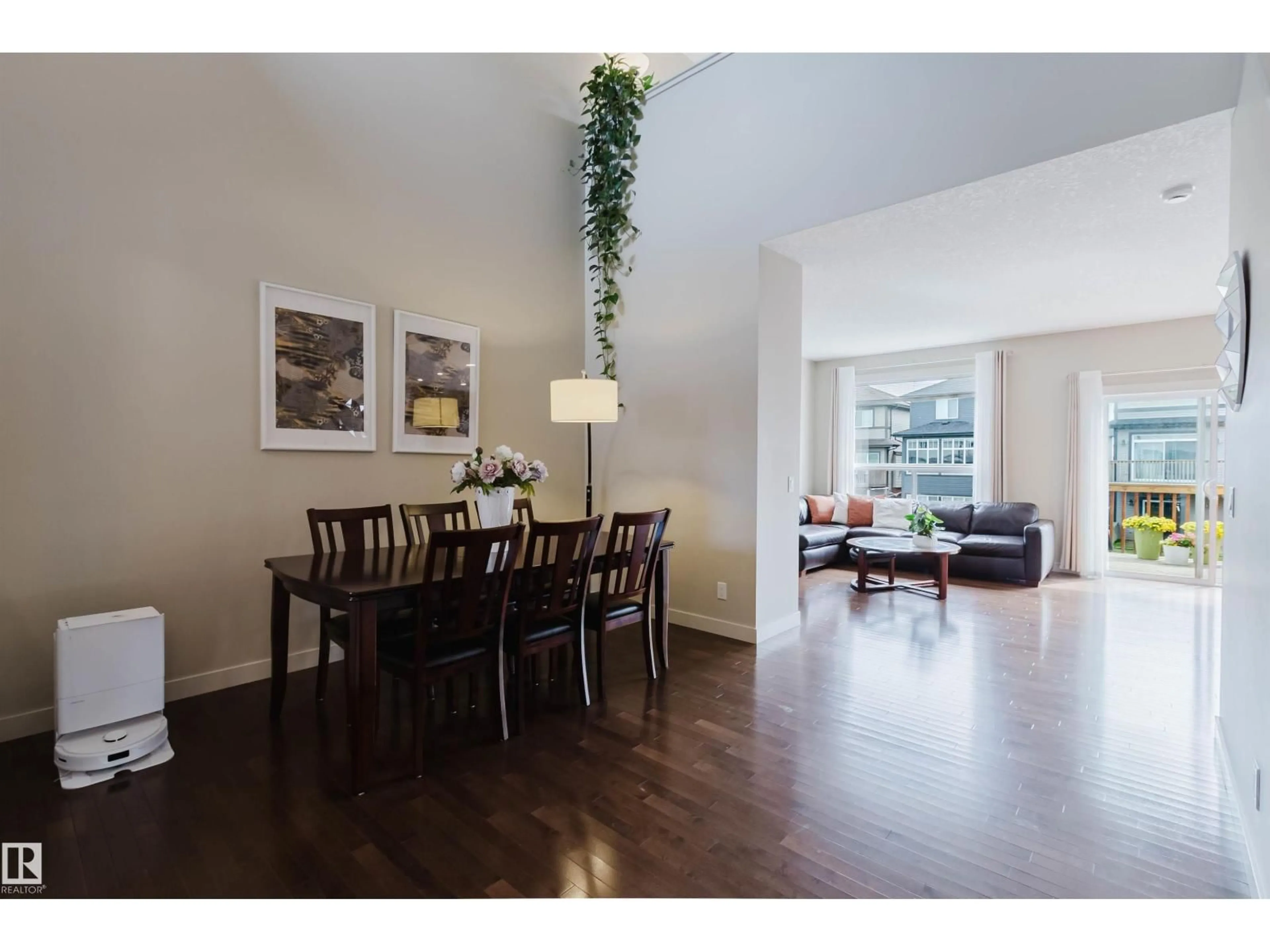 Dining room, wood/laminate floor for SW - 3843 AGAR GR, Edmonton Alberta T6W0W9
