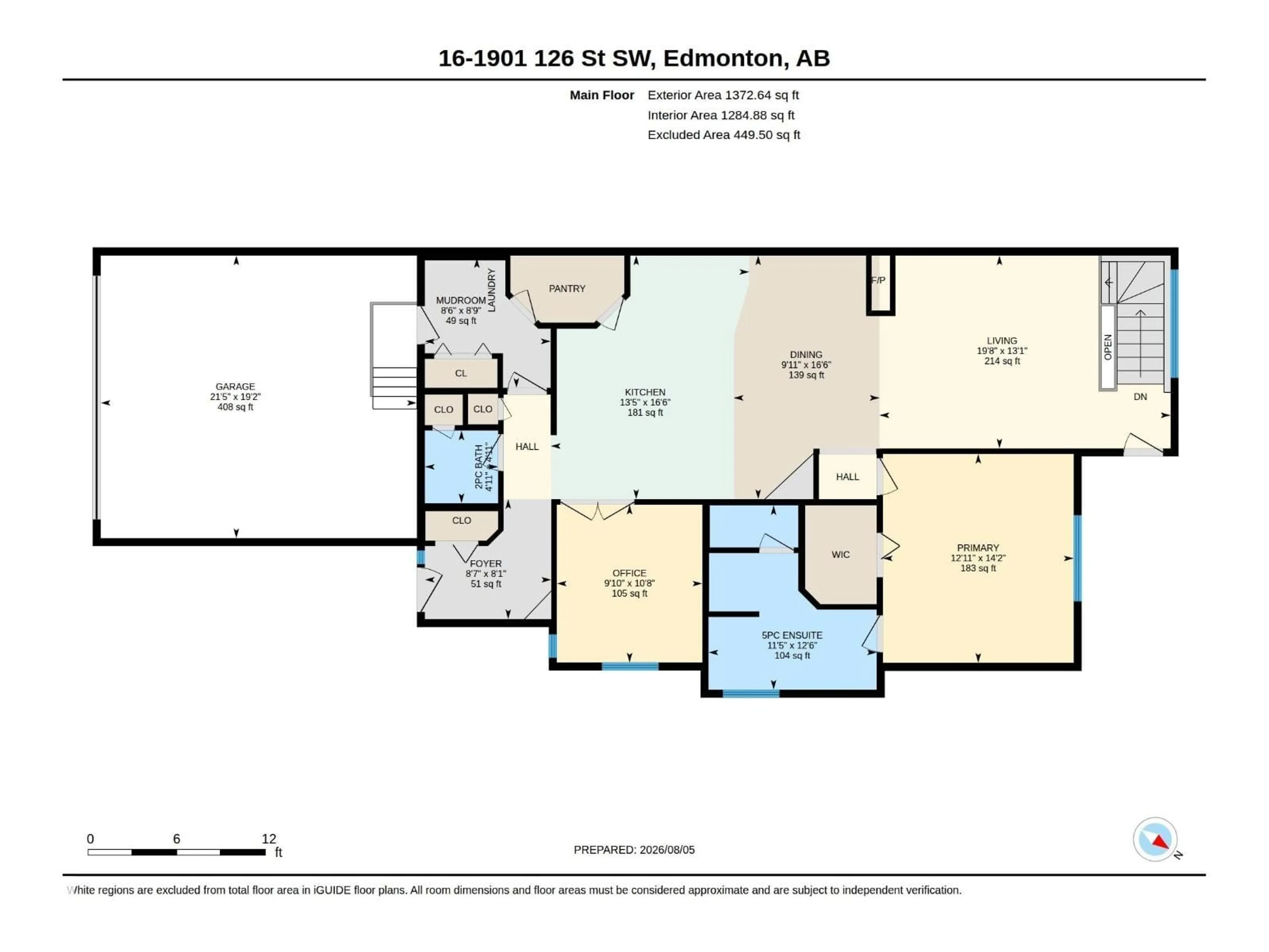 Floor plan for #16 - 1901 126 ST, Edmonton Alberta T6W0R9