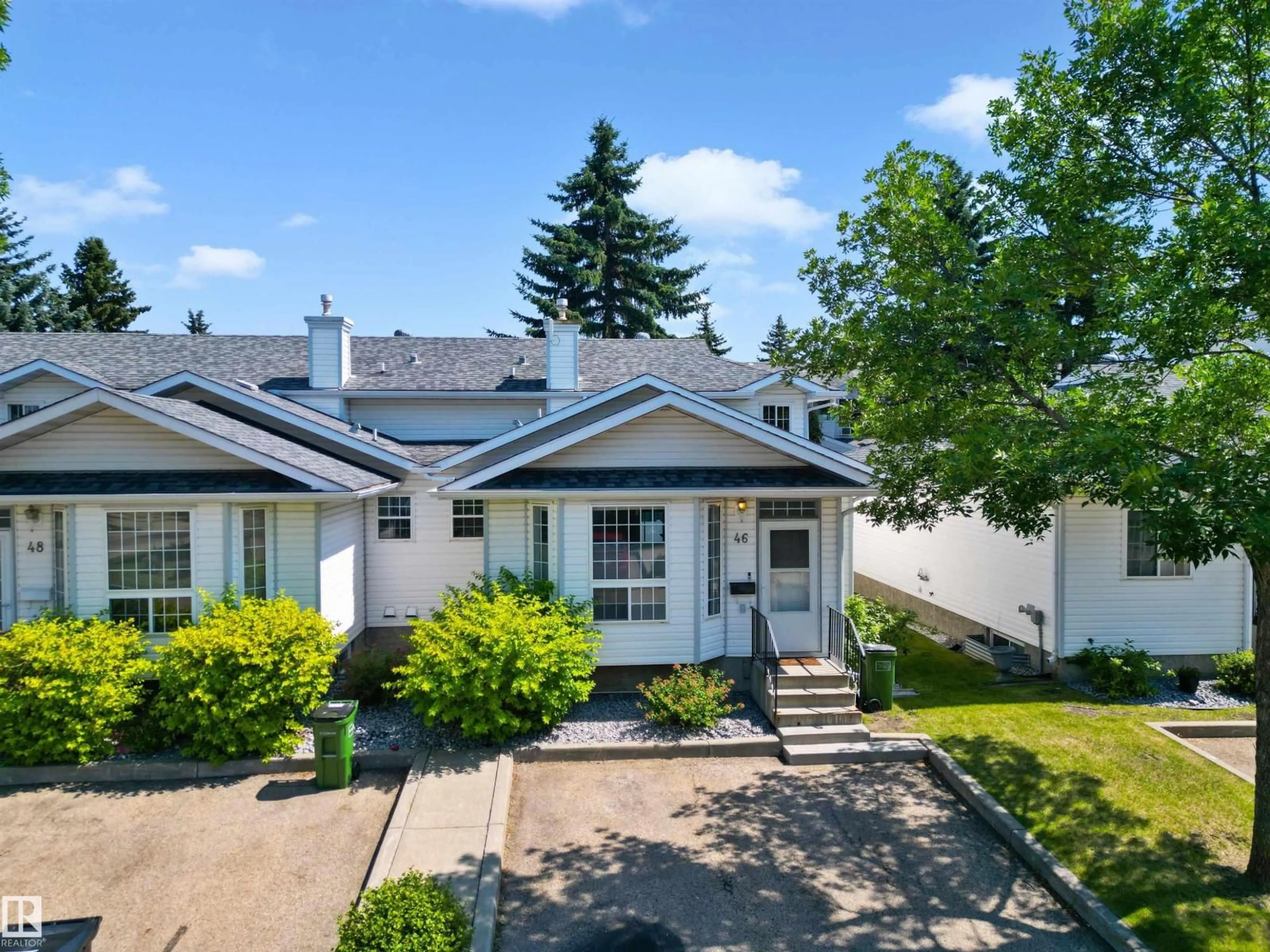 A pic from outside/outdoor area/front of a property/back of a property/a pic from drone, street for #46 - 3311 58 ST, Edmonton Alberta T6L6X3