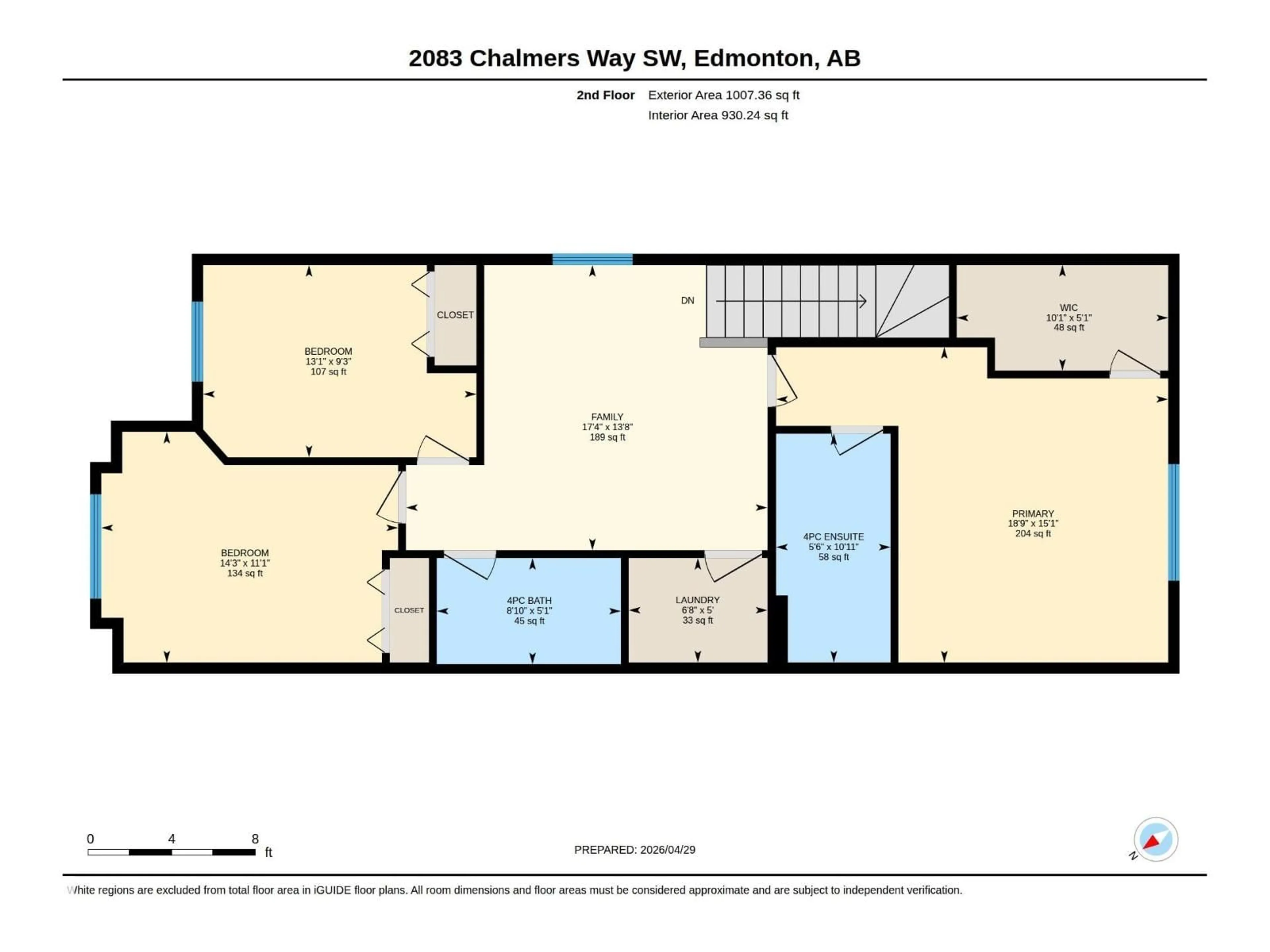 Floor plan for 2083 CHALMERS WY, Edmonton Alberta T6W2E9