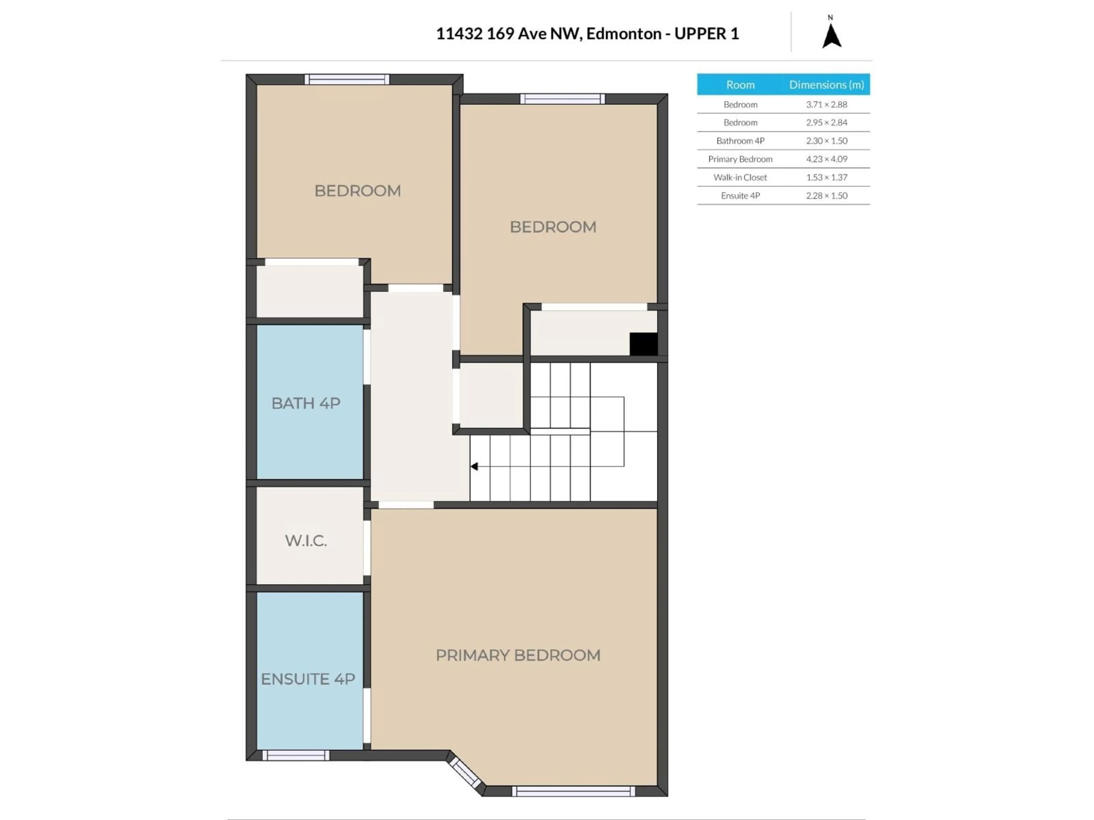 Floor plan for 11432 169 AV, Edmonton Alberta T5X6G7