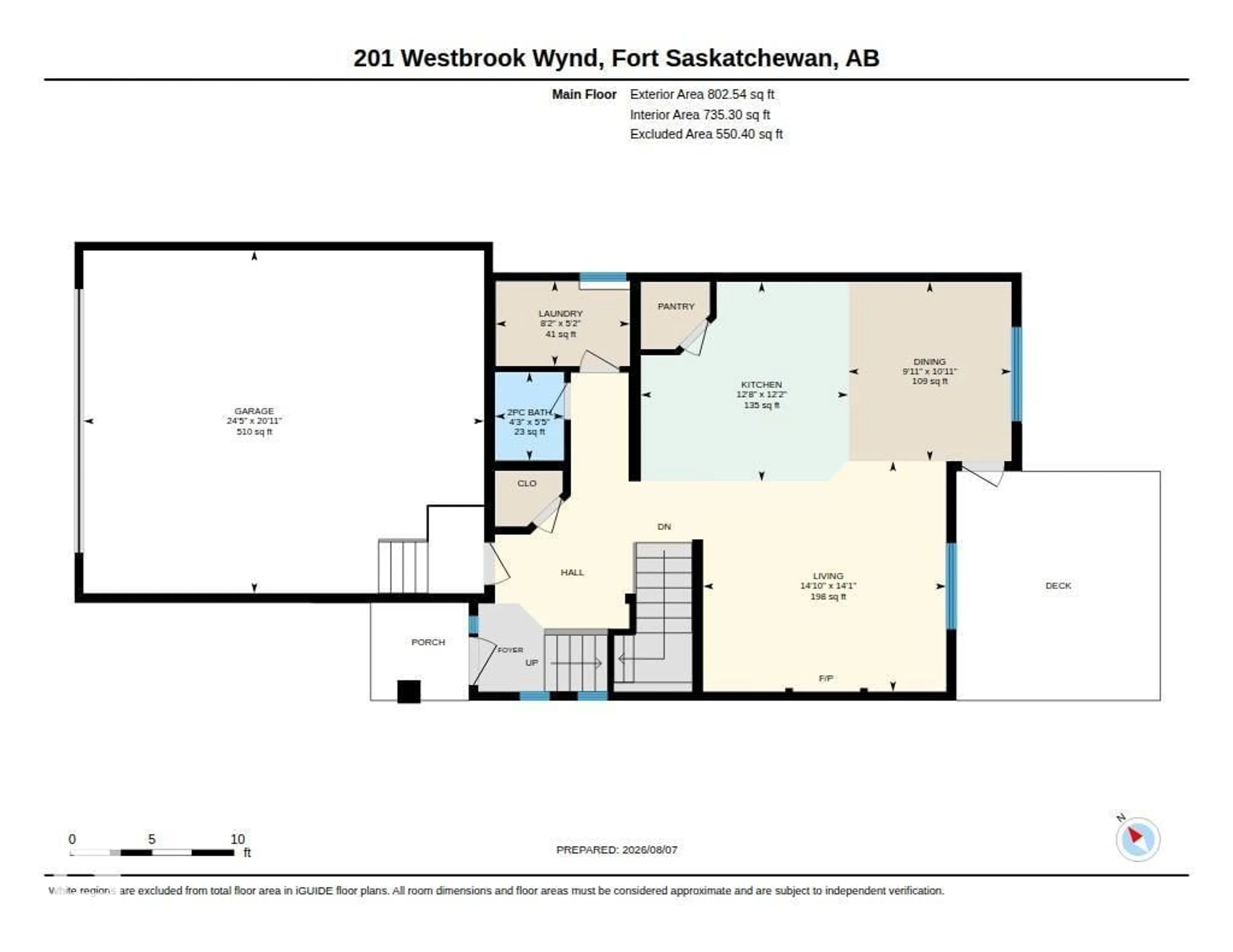Floor plan for 201 WESTBROOK WD, Fort Saskatchewan Alberta T8L0L7