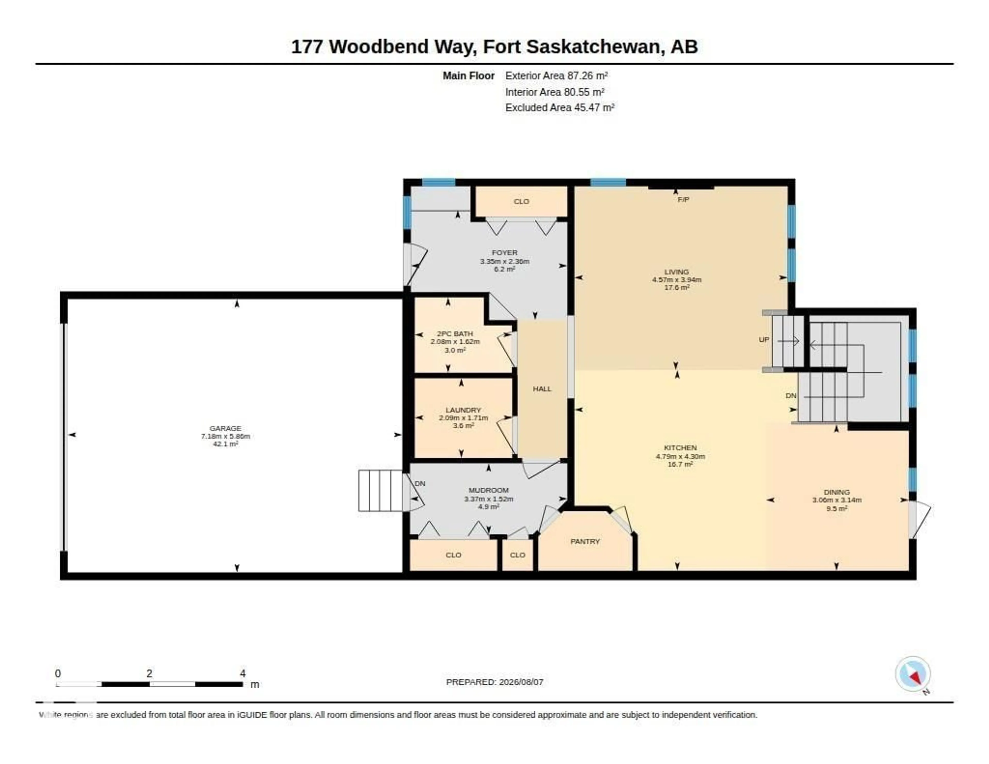 Floor plan for 177 WOODBEND WY, Fort Saskatchewan Alberta T8L4S4