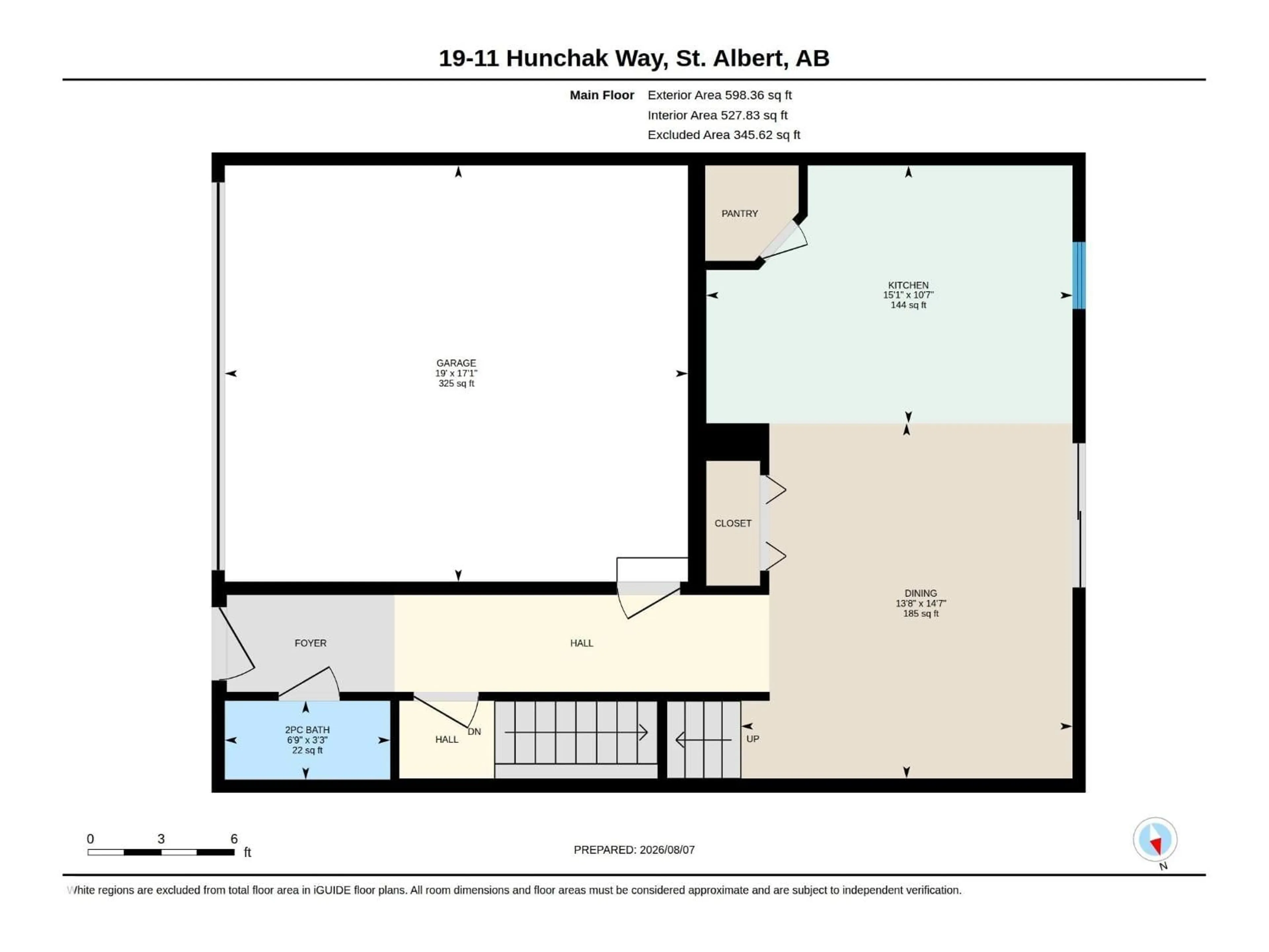 Floor plan for 11 - 19 HUNCHAK WY, St. Albert Alberta T8N6P2