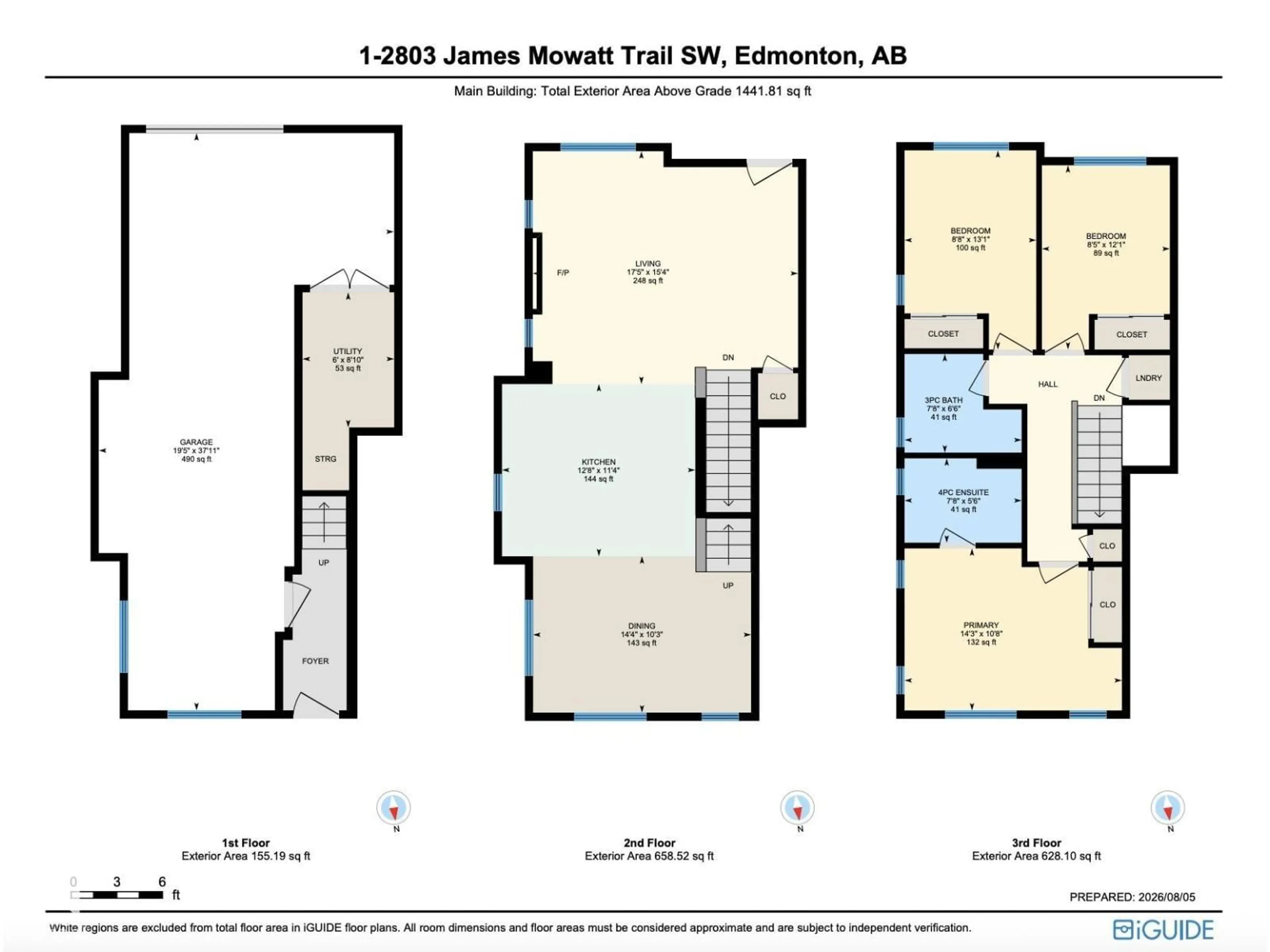 Floor plan for 2803 JAMES MOWATT TR, Edmonton Alberta T6W2P5