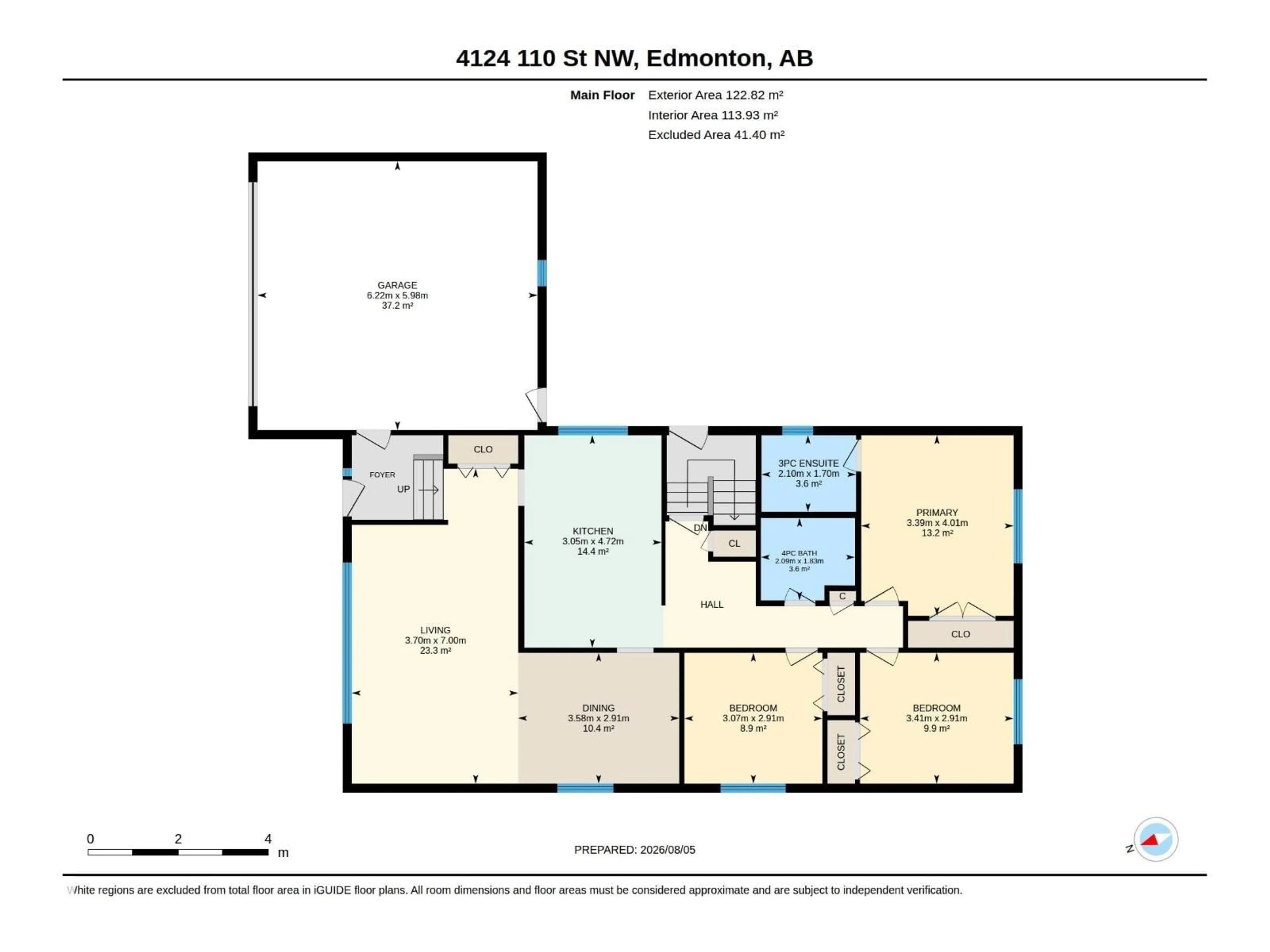 Floor plan for NW - 4124 110 ST, Edmonton Alberta T6J2T5
