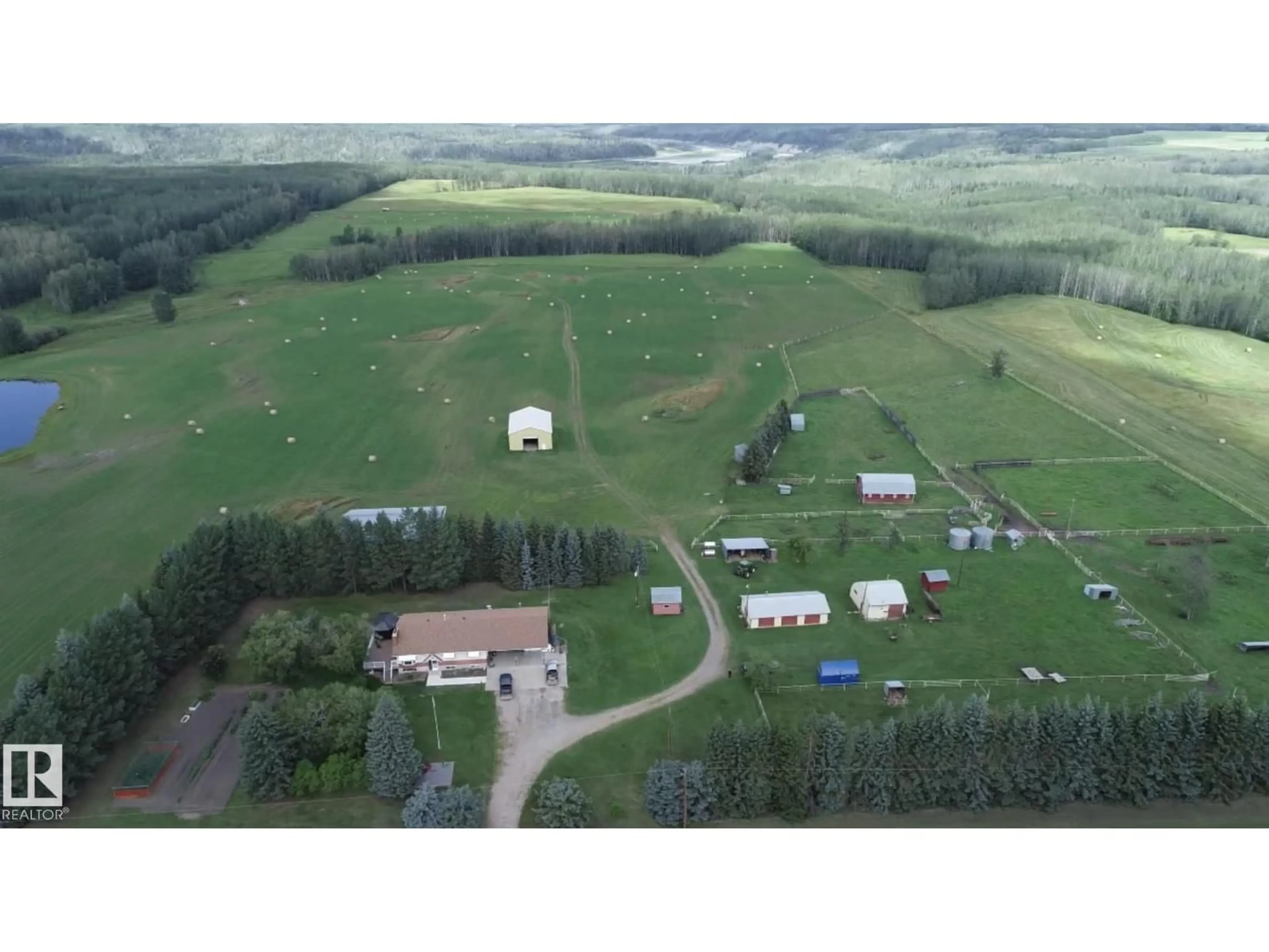A pic from outside/outdoor area/front of a property/back of a property/a pic from drone, mountain view for 6528 TWP ROAD 492, Rural Brazeau County Alberta T7A1R8