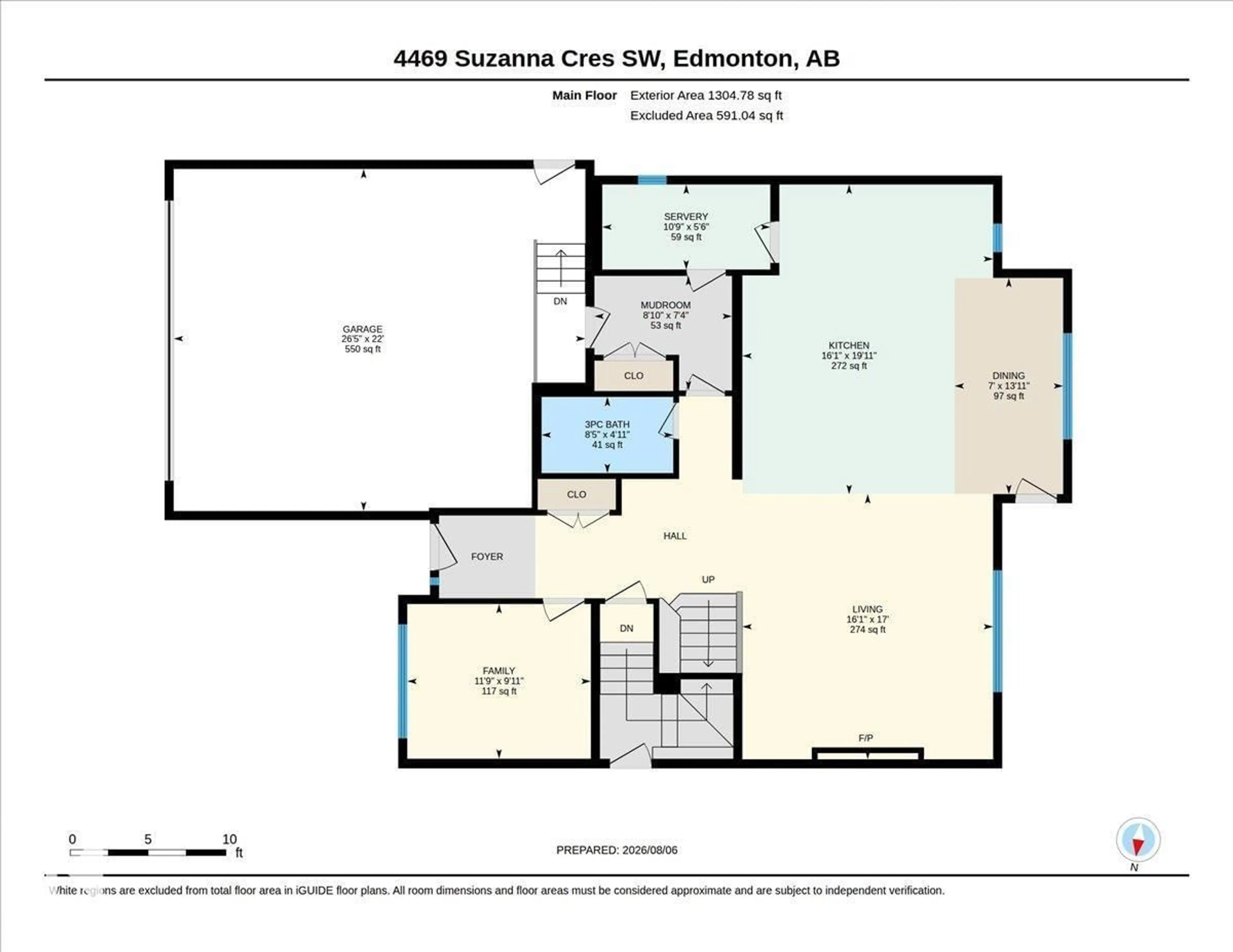 Floor plan for 4469 SUZANNA CR, Edmonton Alberta T6X0Y5
