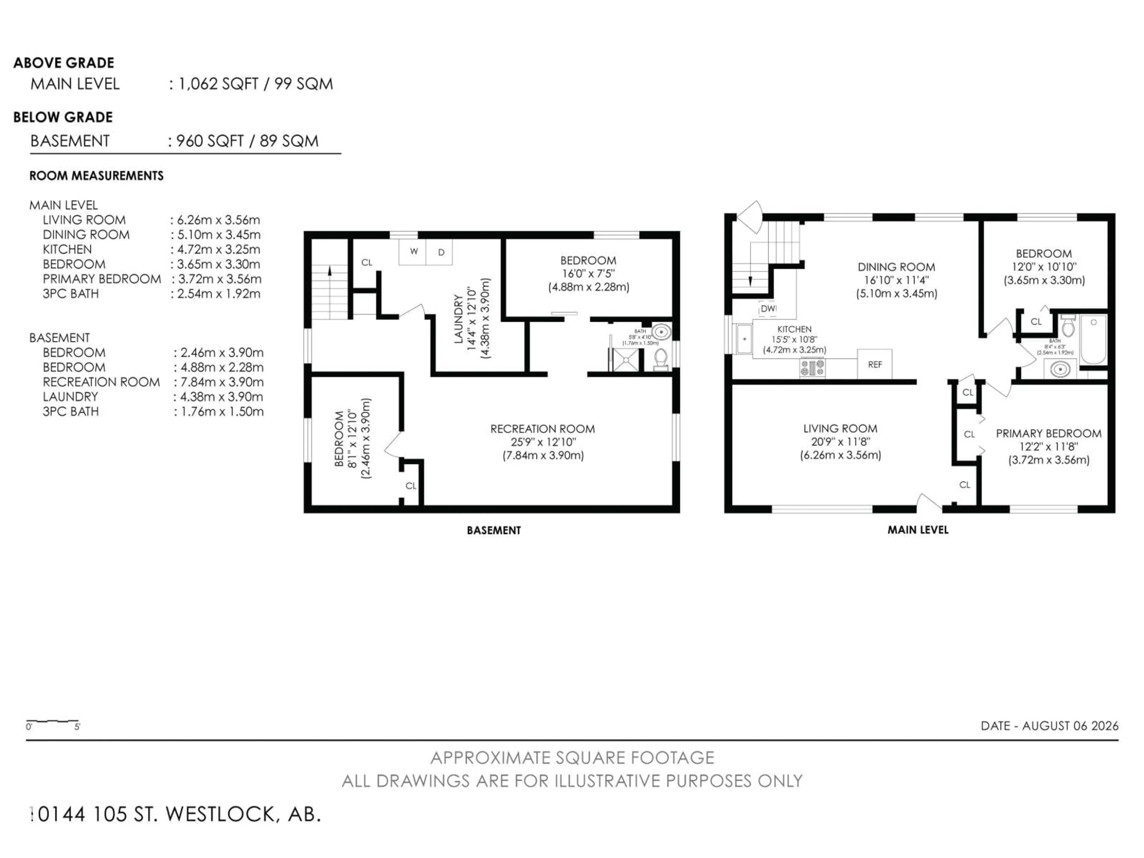 Floor plan for 10144 105 ST, Westlock Alberta T7P1V9