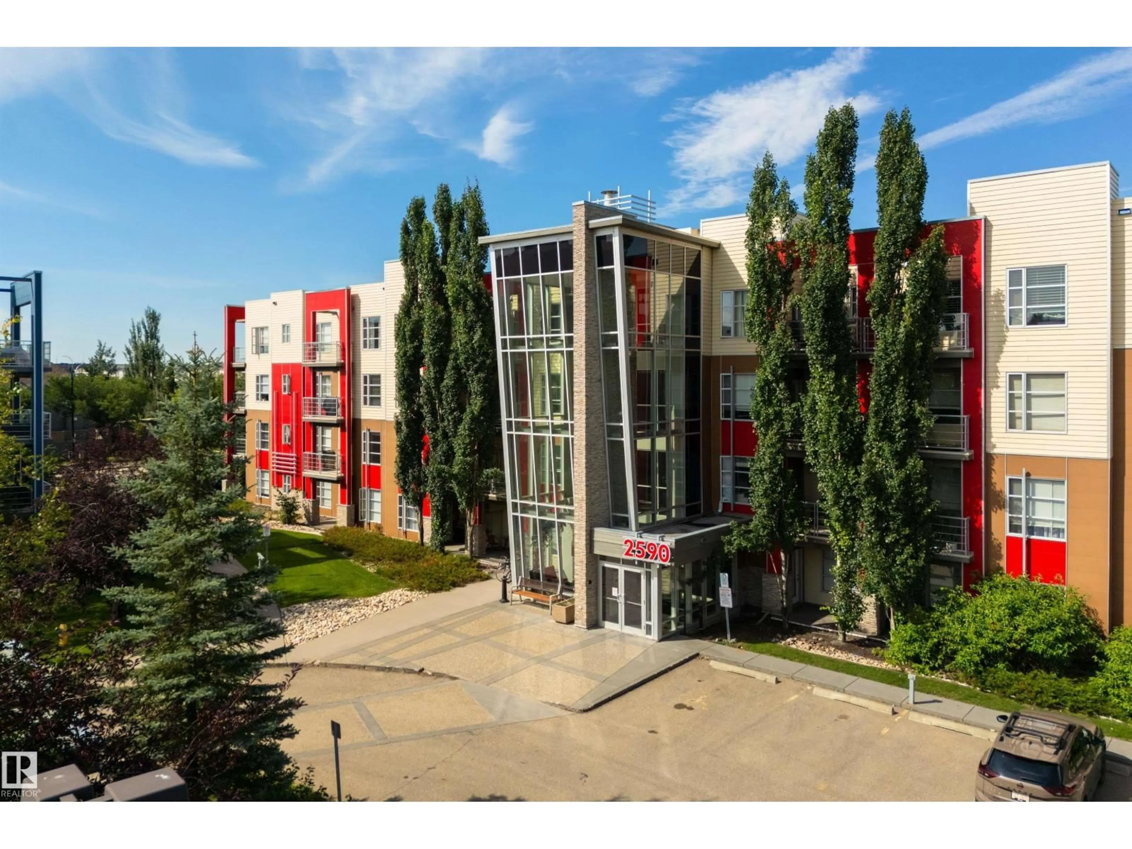 A pic from outside/outdoor area/front of a property/back of a property/a pic from drone, building for 2590 - 110 ANDERSON WY, Edmonton Alberta T6W0R2