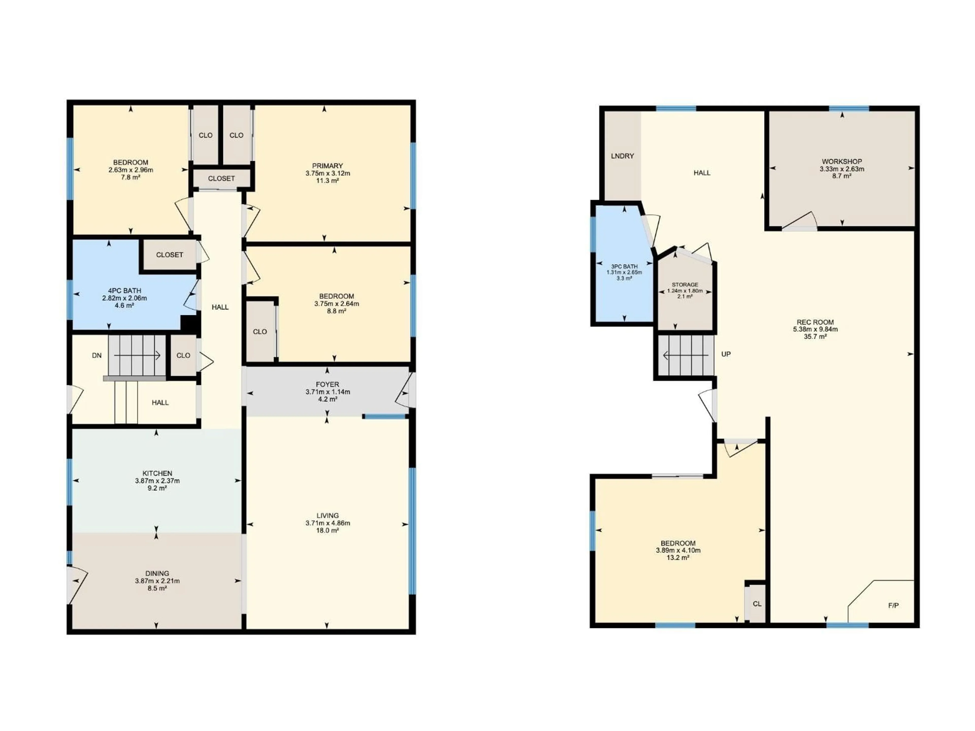 Floor plan for 3829 113 AV, Edmonton Alberta T5W0P6