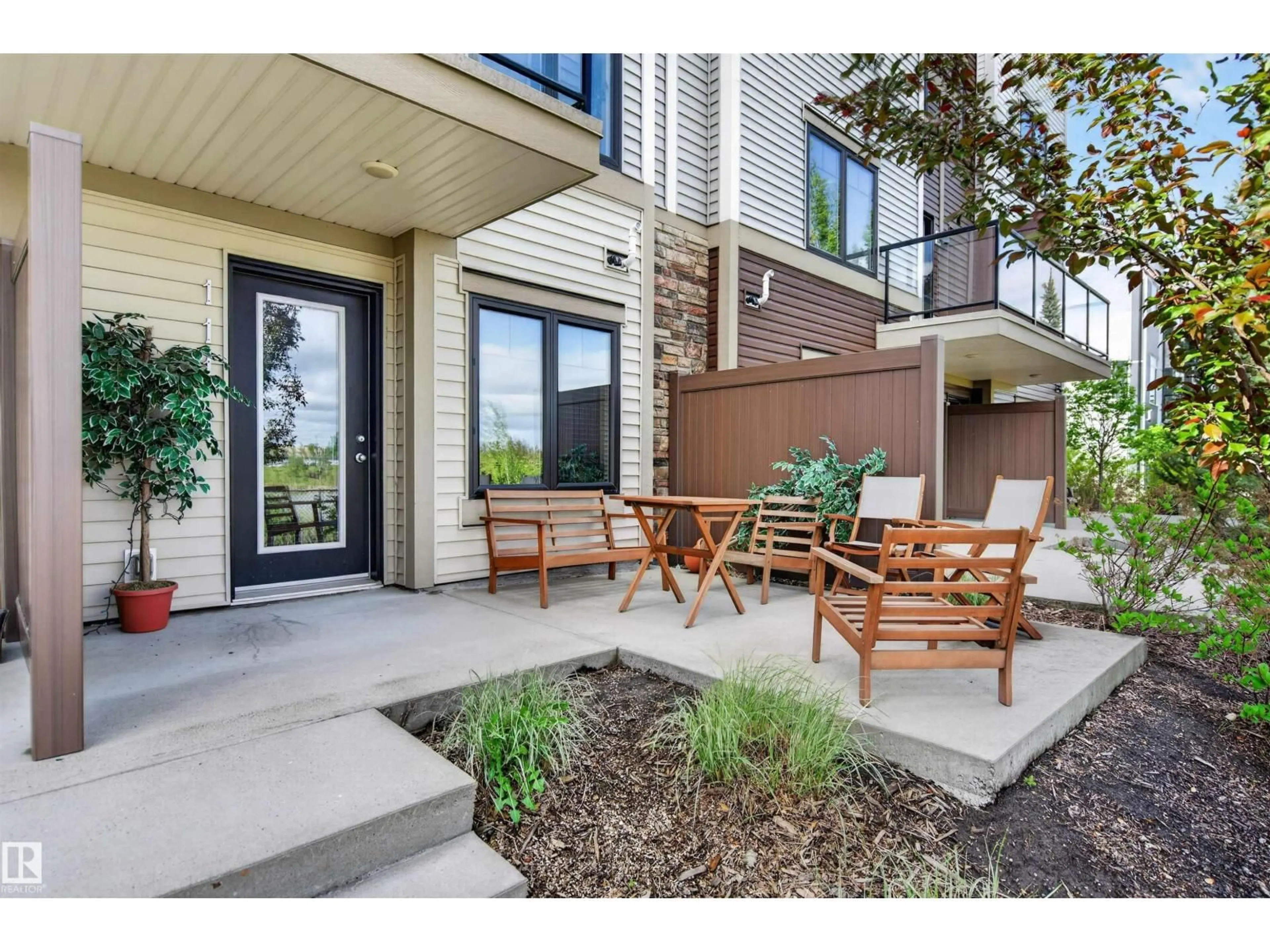 Patio, street for #111 - 804 WELSH DR, Edmonton Alberta T6X1Y8