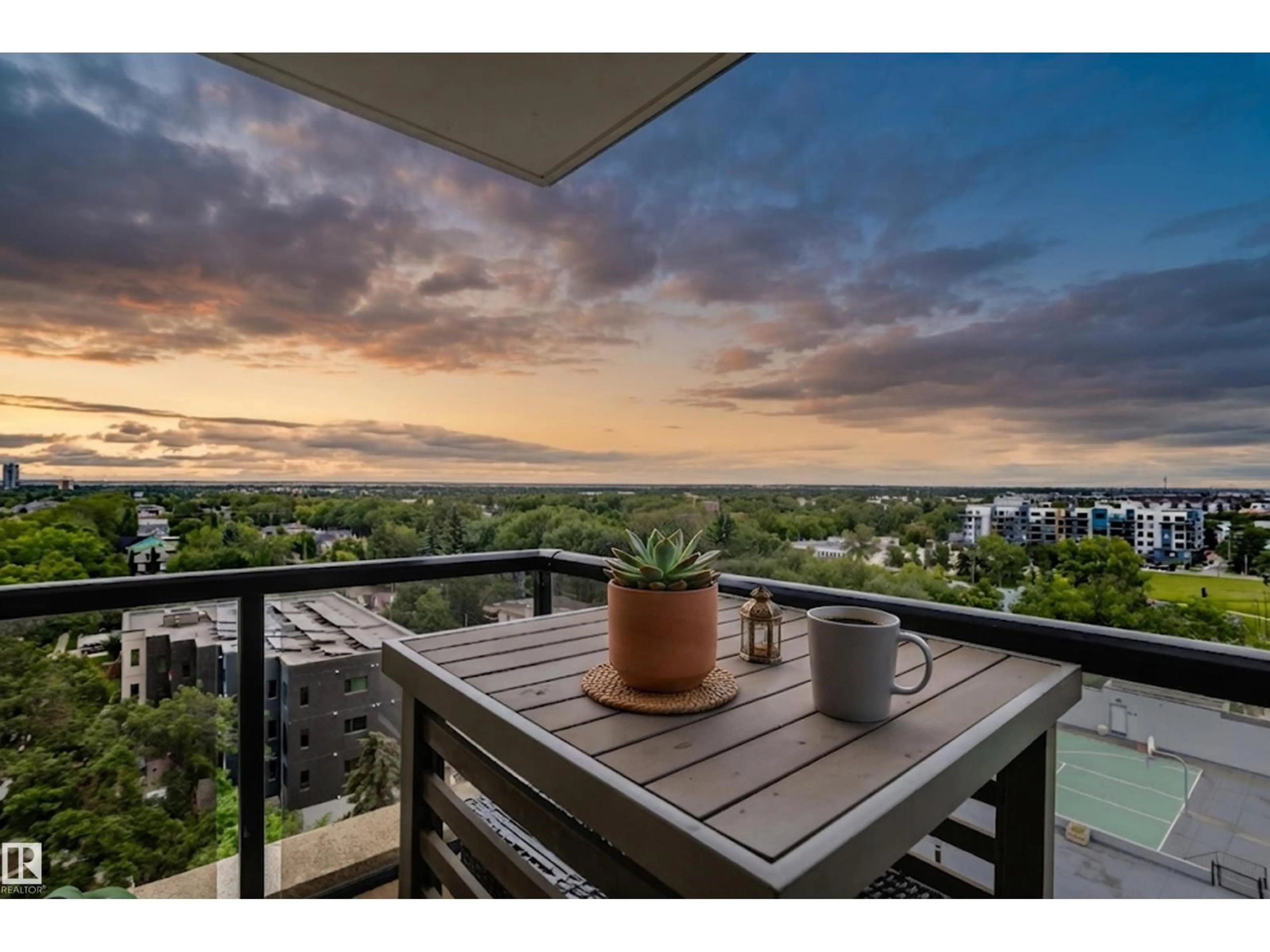 Balcony in the apartment, water/lake/river/ocean view for 10149 - 1002 SASKATCHEWAN DR, Edmonton Alberta T6E6B6