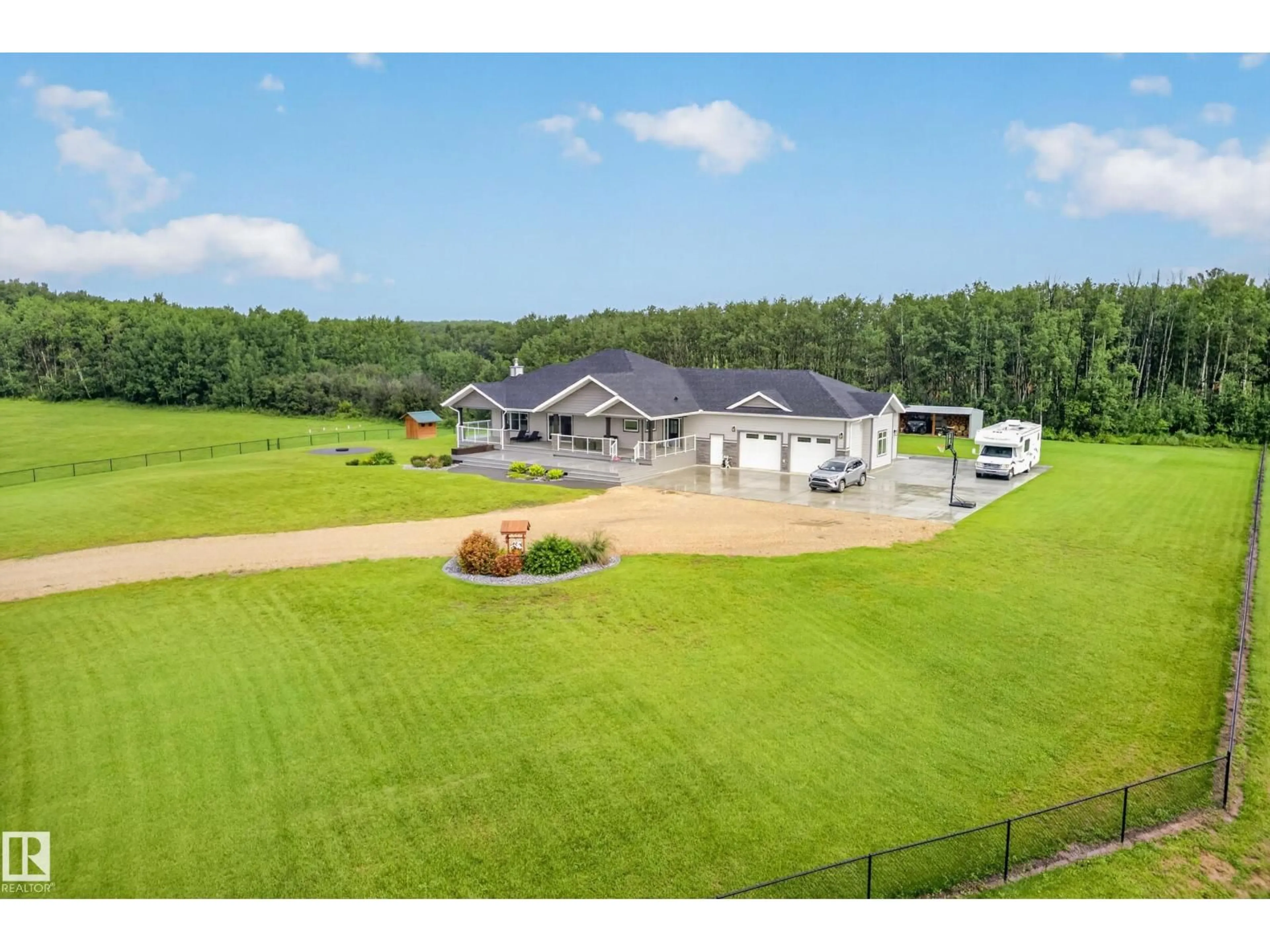 A pic from outside/outdoor area/front of a property/back of a property/a pic from drone, unknown for 52502 RGE ROAD 22 A, Rural Parkland County Alberta T7Y3C5