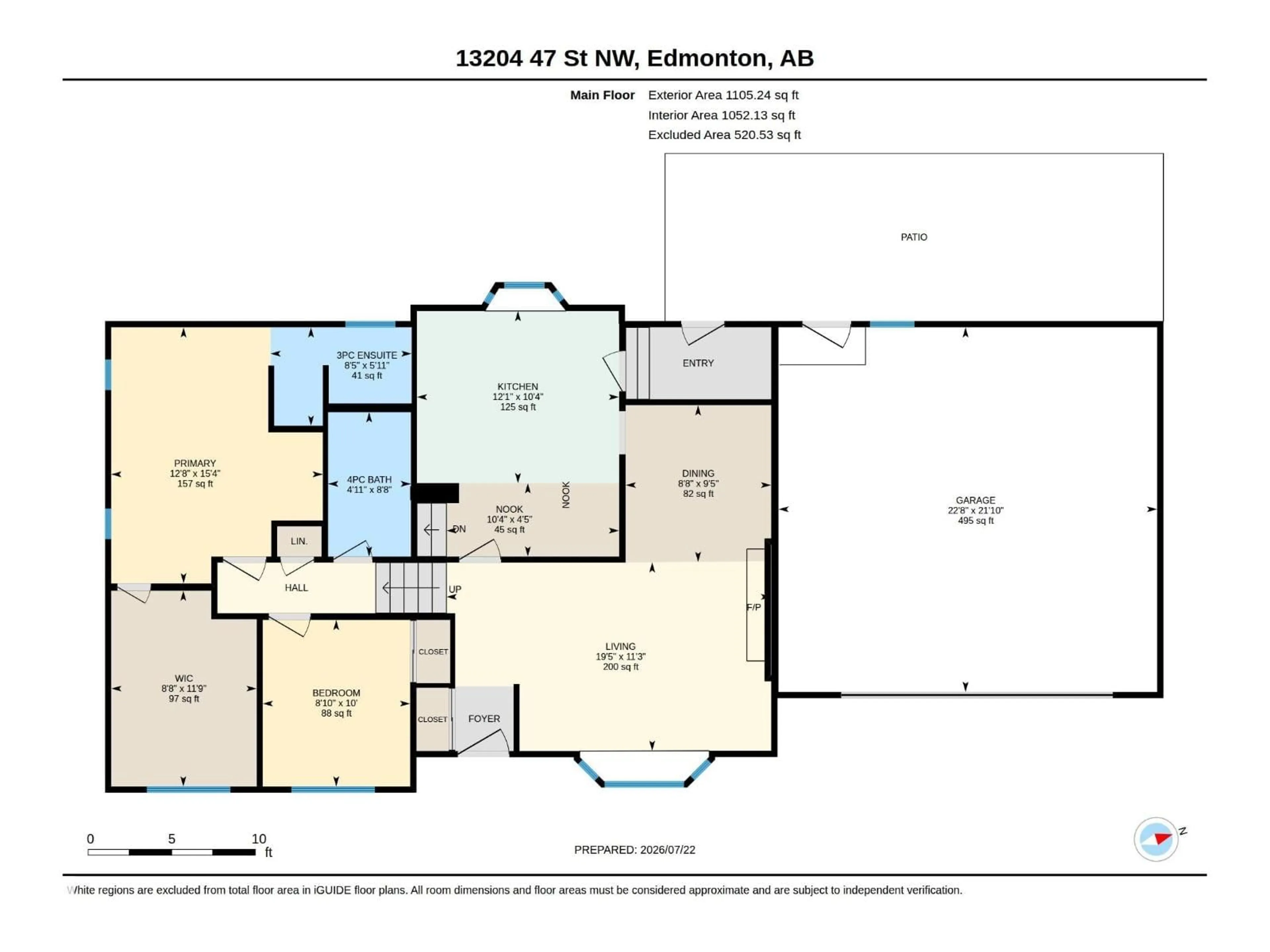 Floor plan for 13204 47 ST, Edmonton Alberta T5A3P6