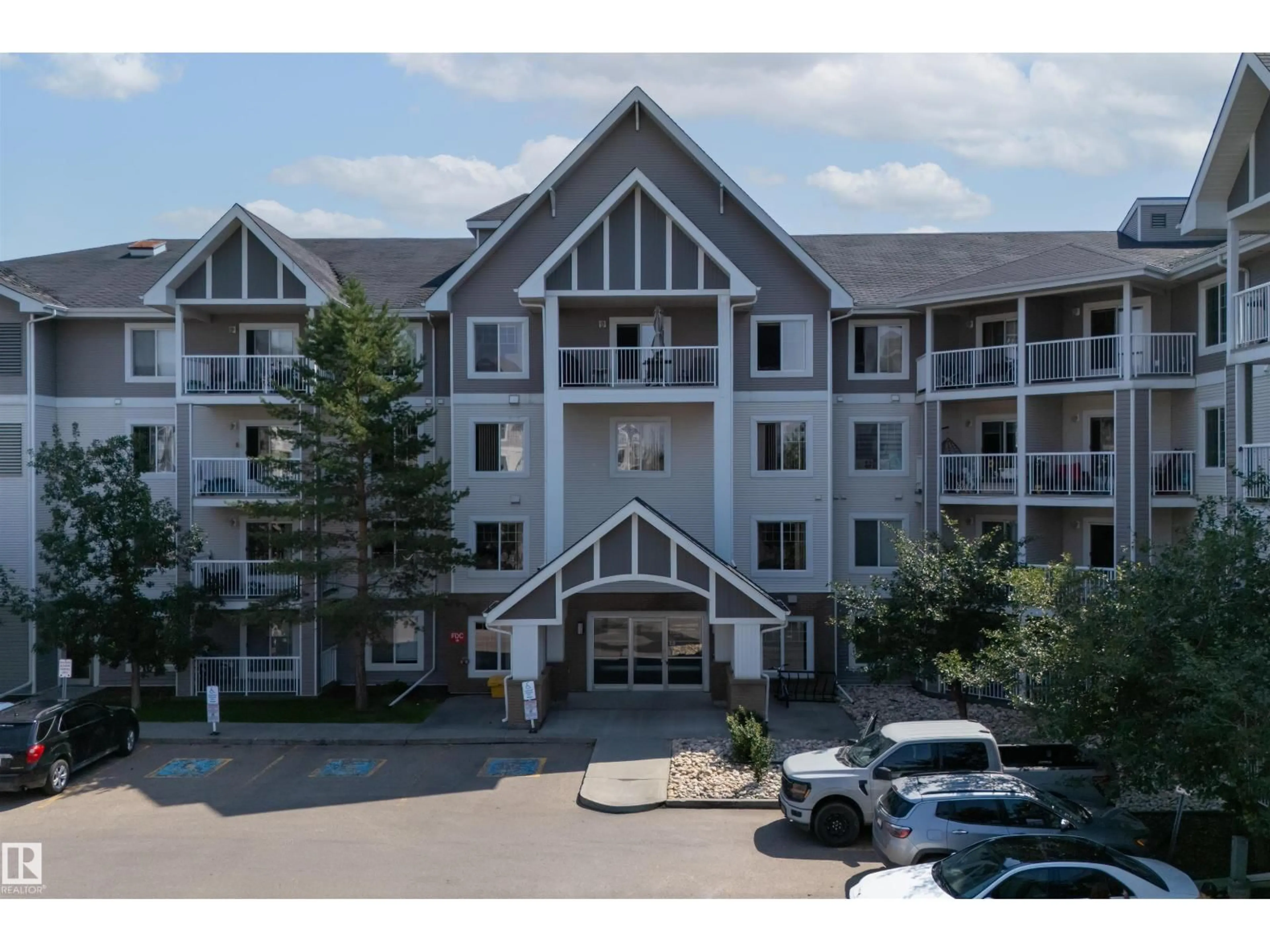 A pic from outside/outdoor area/front of a property/back of a property/a pic from drone, mountain view for #215 - 4403 23 ST, Edmonton Alberta T6T0E4