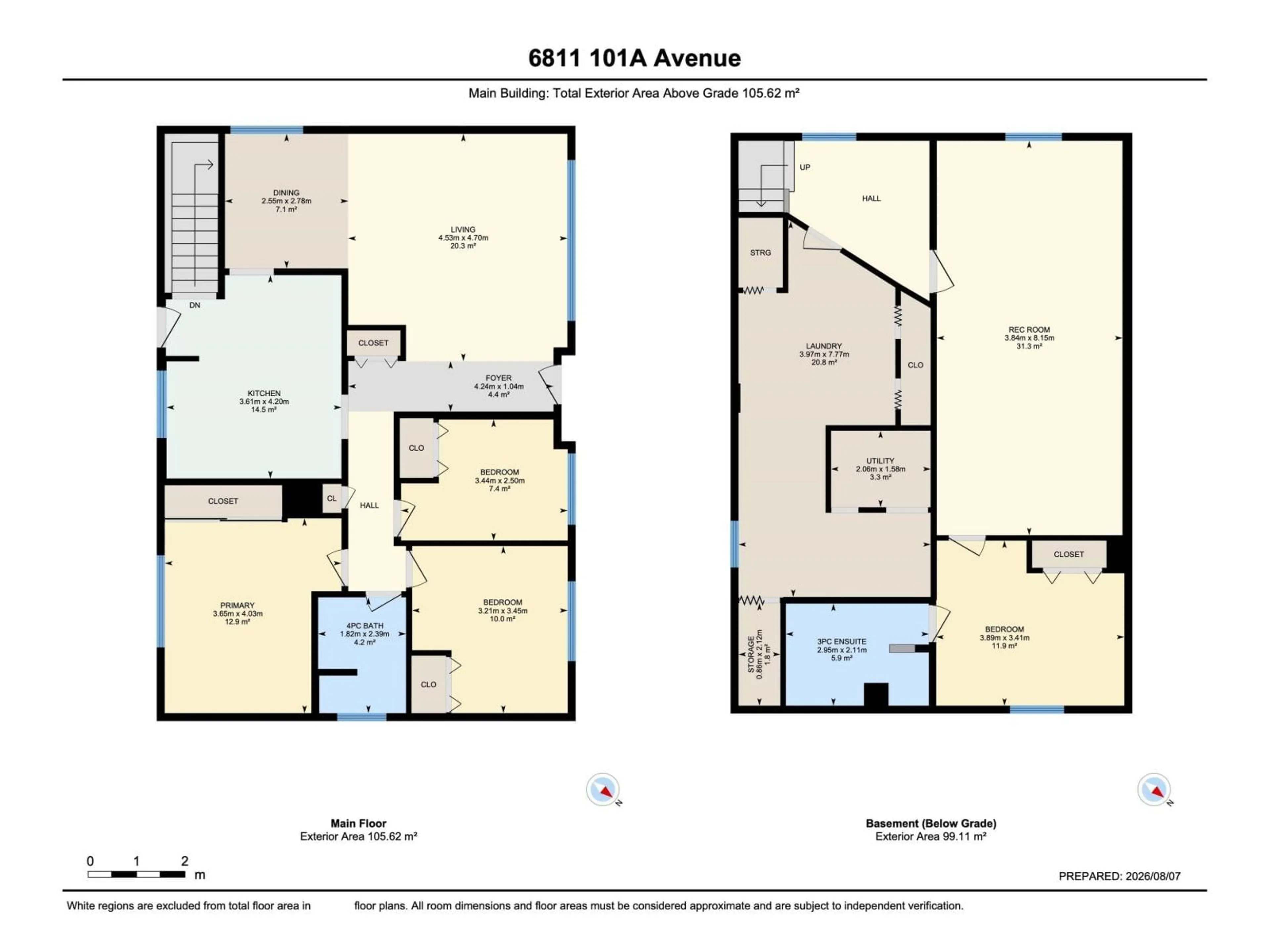 Floor plan for 6811 101A AV, Edmonton Alberta T6A0M3