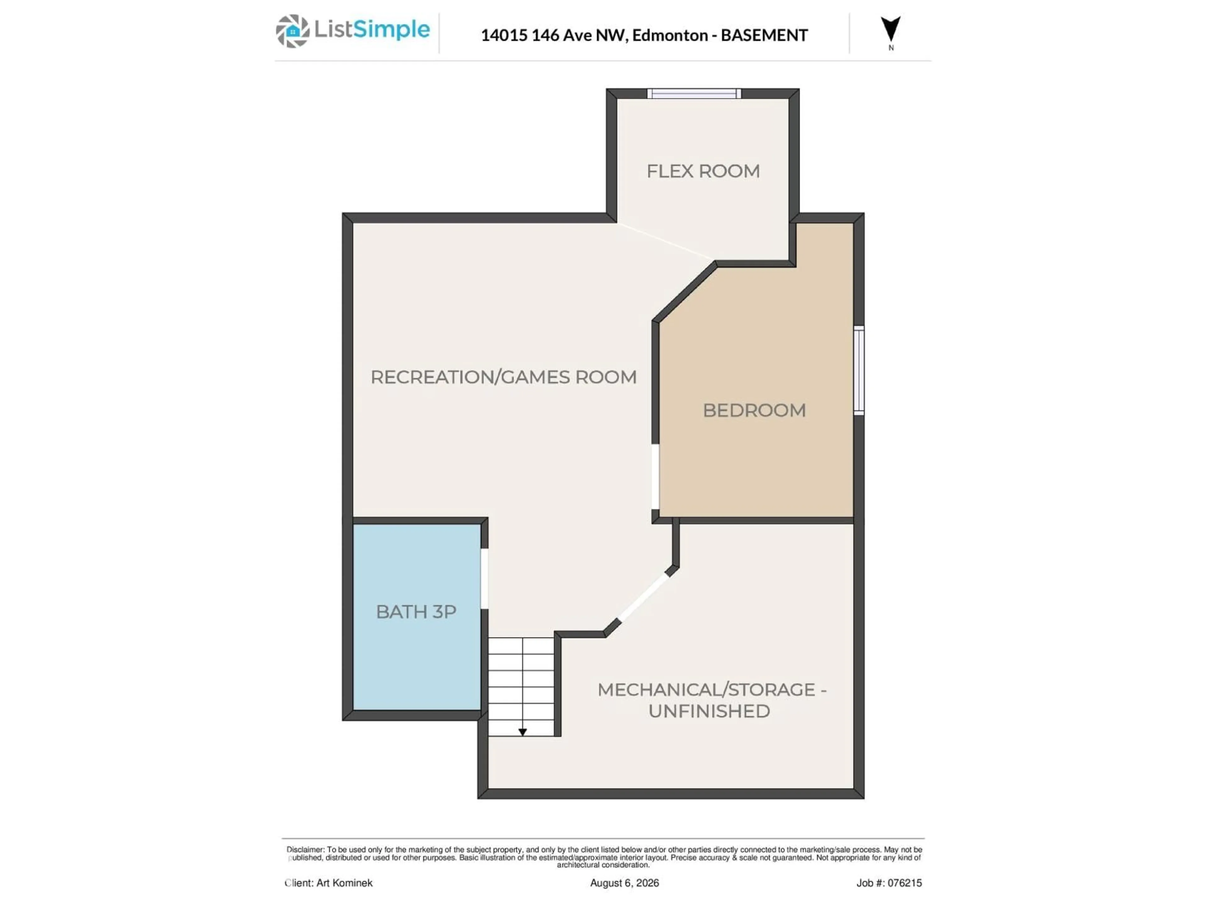 Floor plan for 14015 146 AV, Edmonton Alberta T6V1Y3