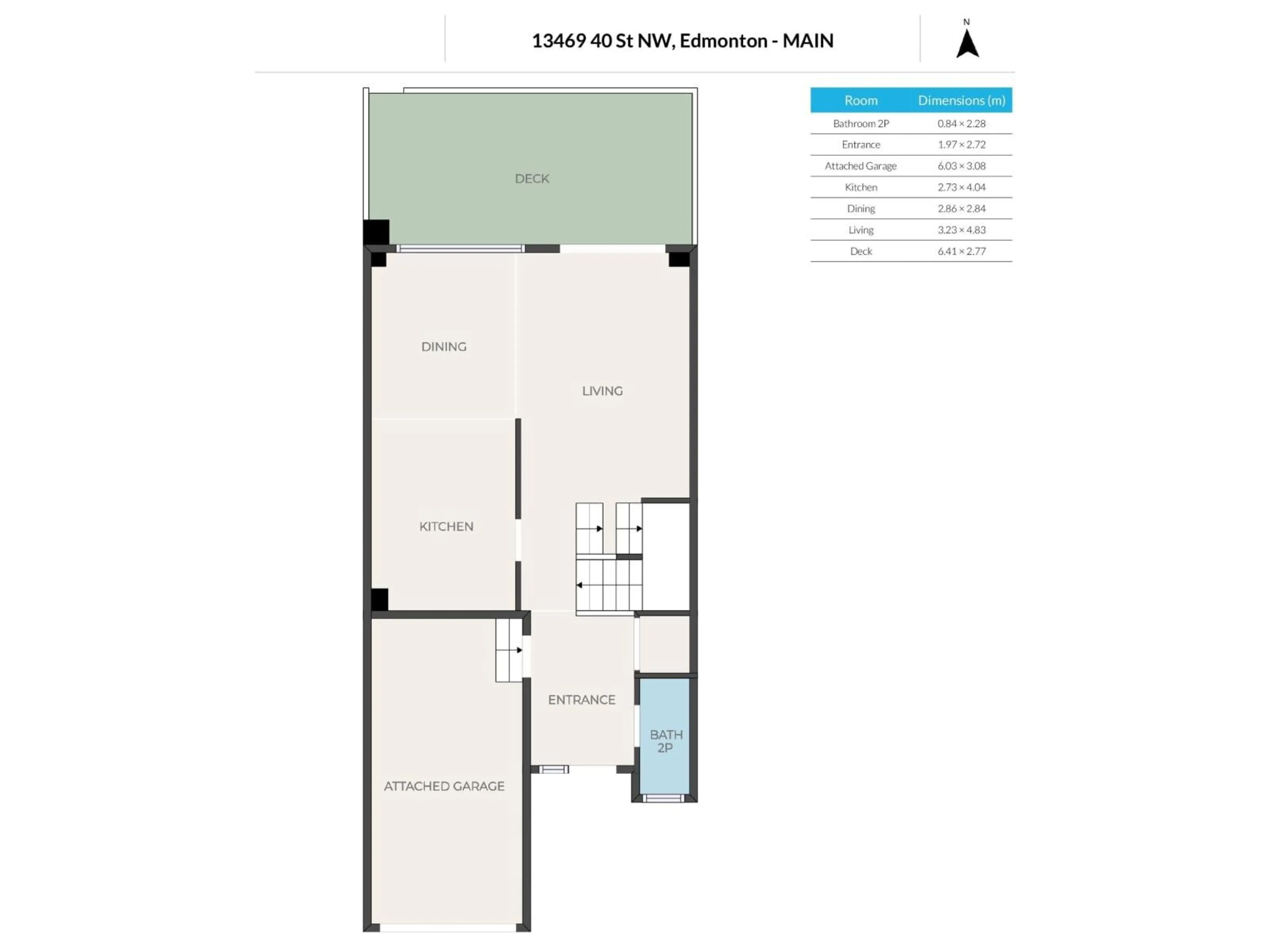 Floor plan for 13469 40 ST, Edmonton Alberta T5A3L9