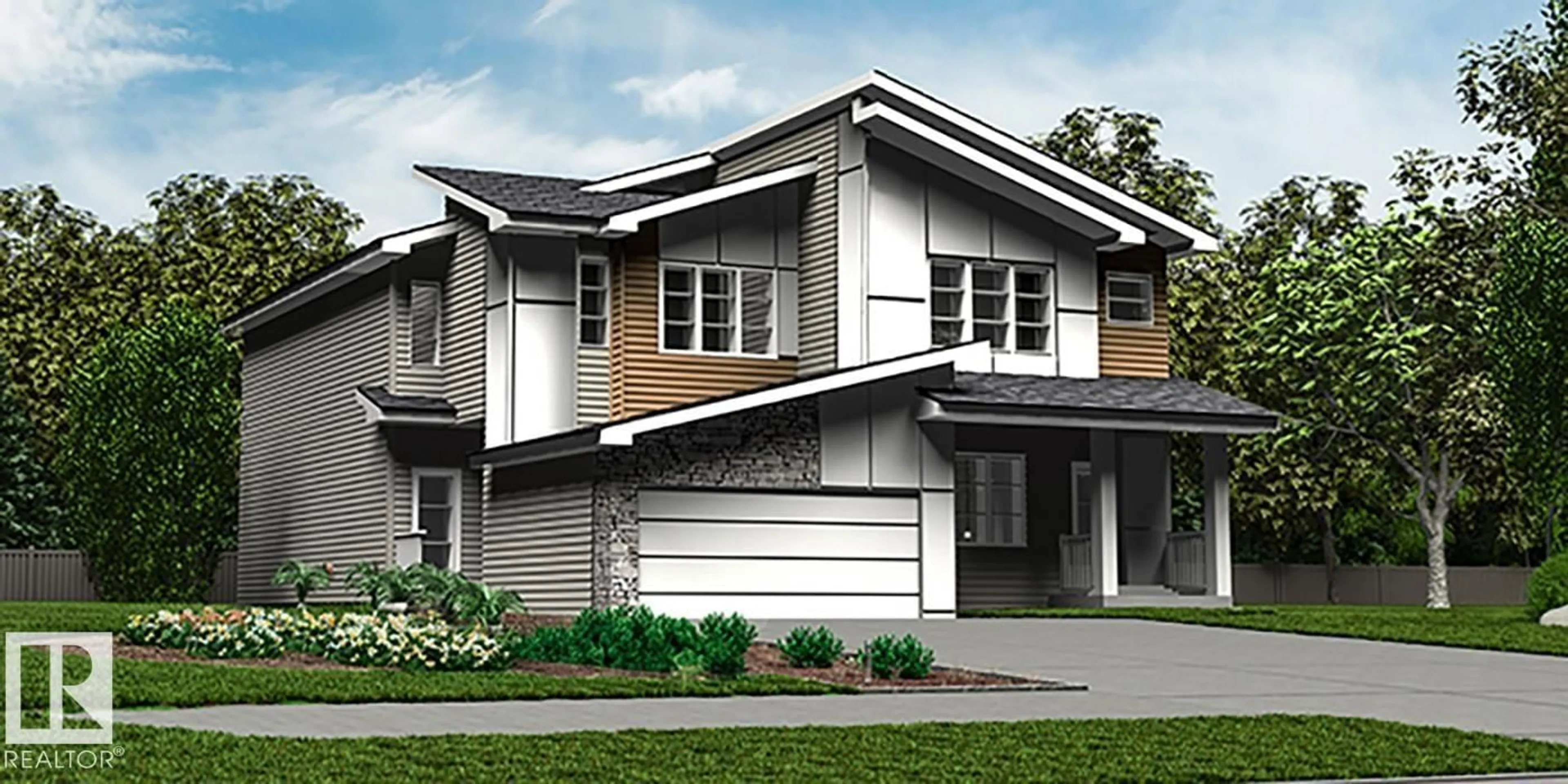 Home with vinyl exterior material, street for 2033 CALLIHOO LI, Edmonton Alberta T6W4W4