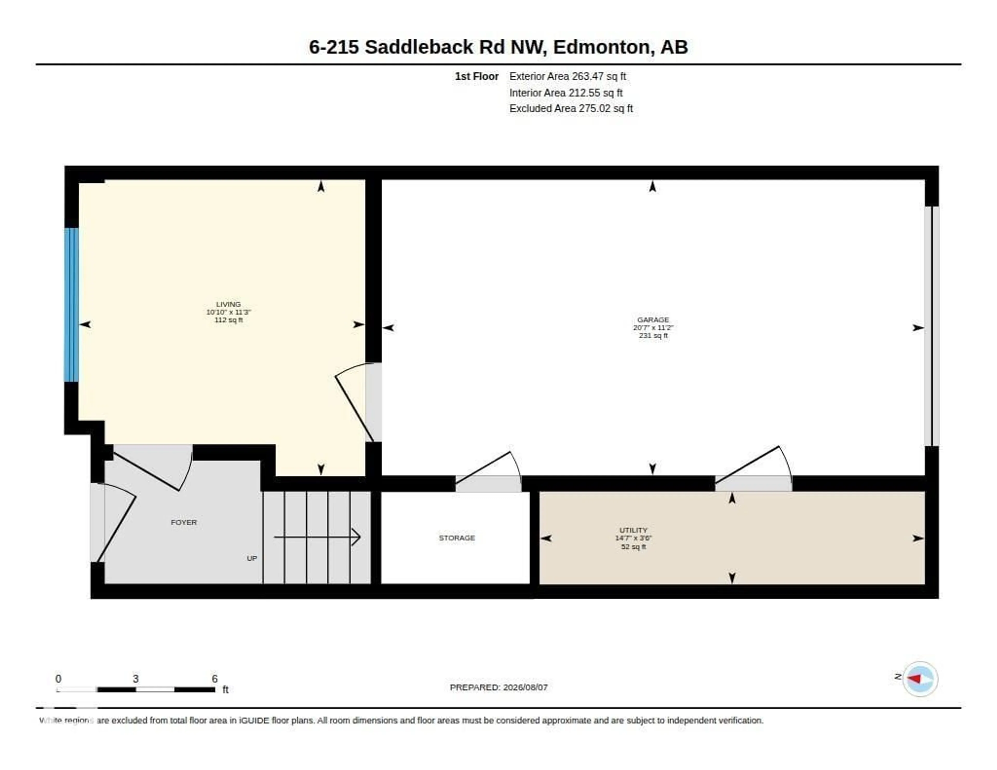 Floor plan for #6 - 215 SADDLEBACK RD, Edmonton Alberta T6J5T6