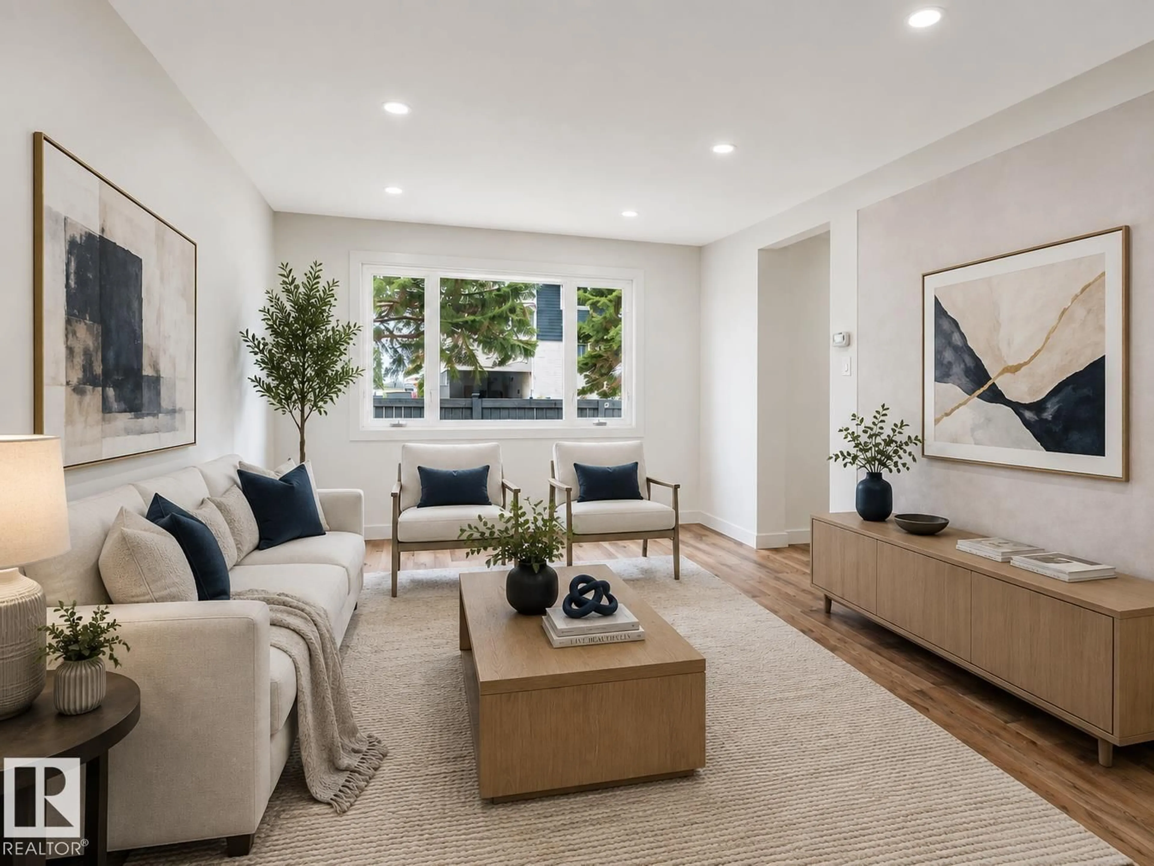 Living room with furniture, unknown for NW - 224 CALLINGWOOD TWO TW, Edmonton Alberta T5T1A3