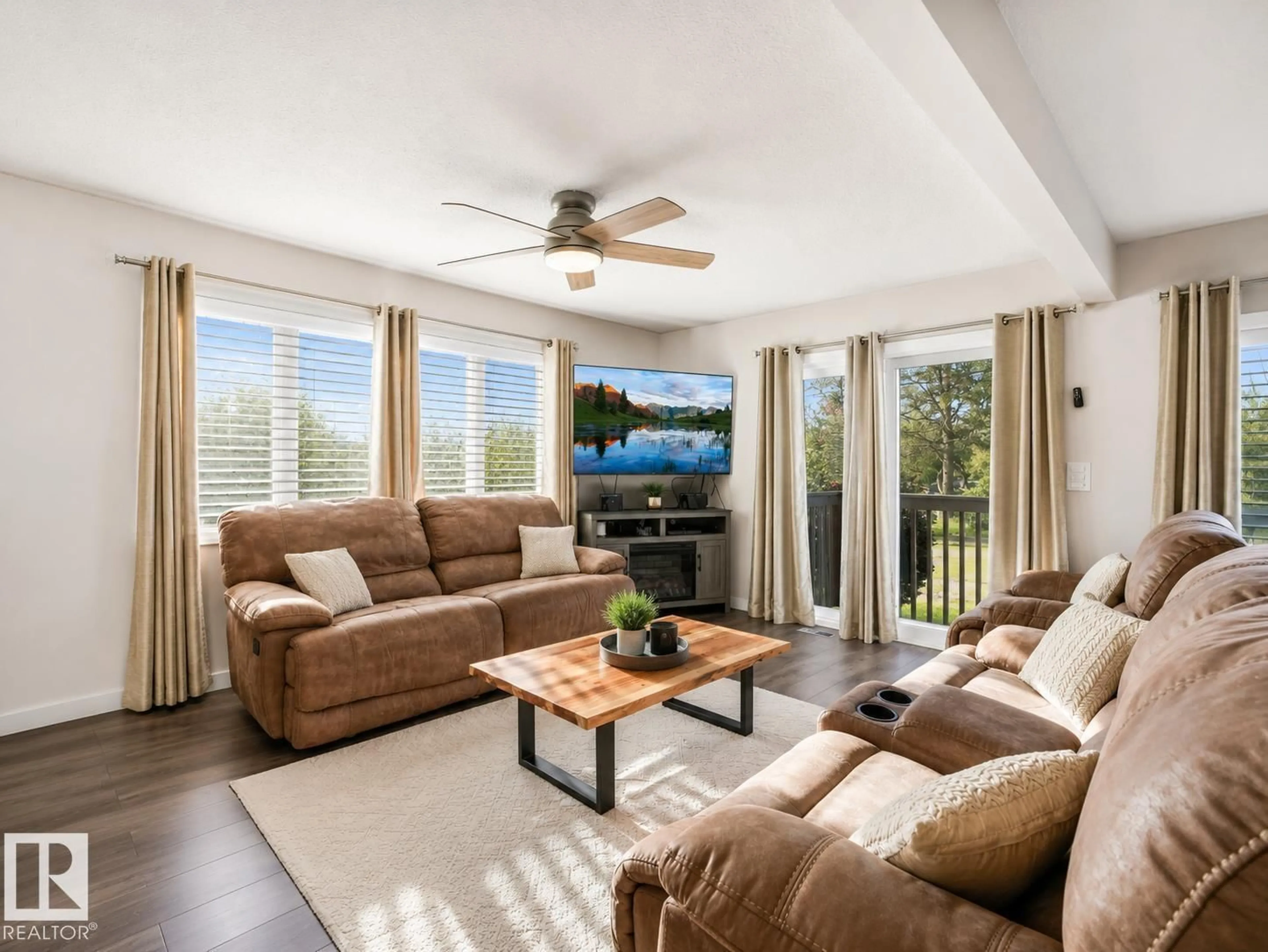 Living room with furniture, unknown for NW - 13616 61 ST, Edmonton Alberta T5A0T7