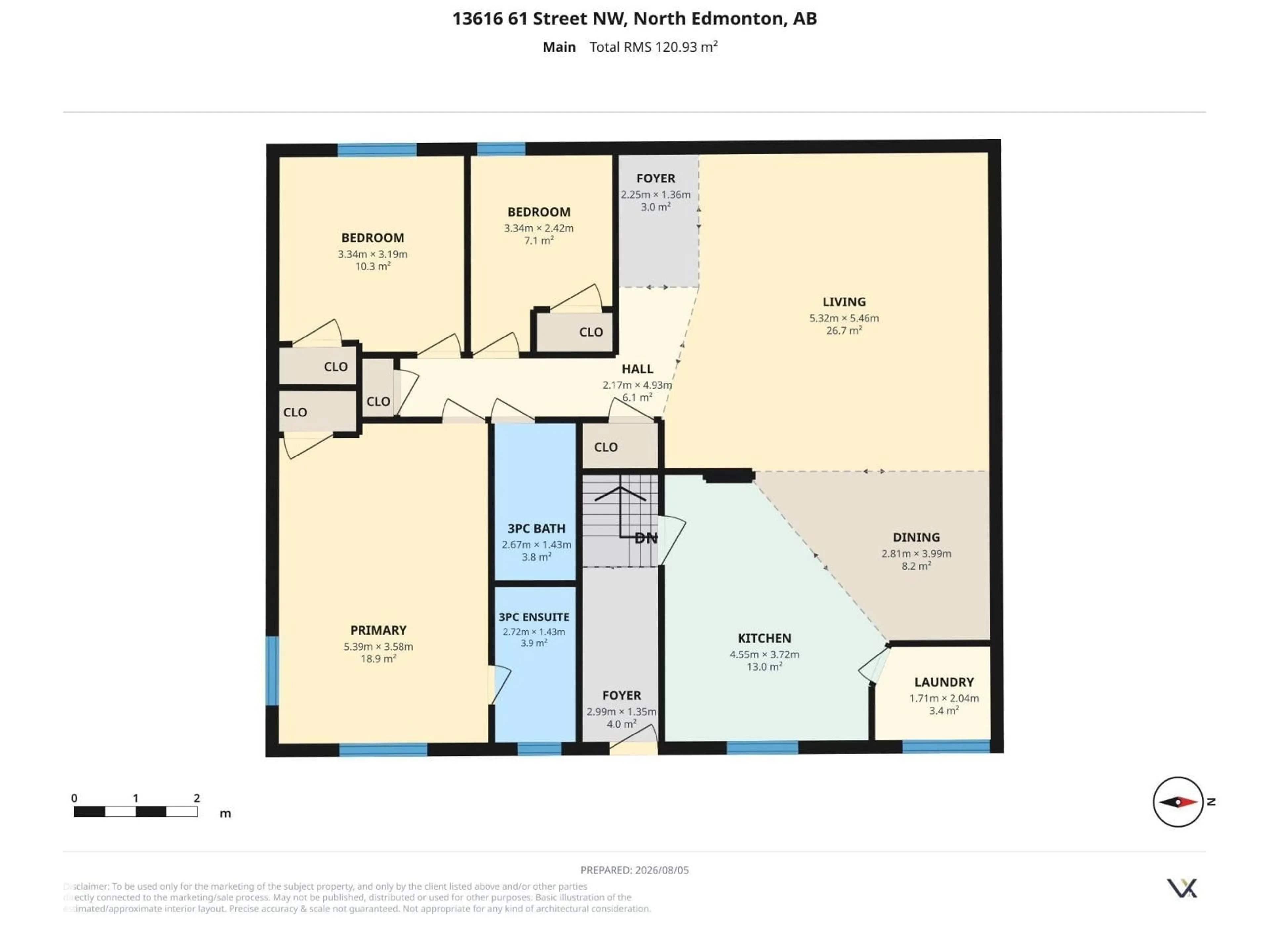 Floor plan for NW - 13616 61 ST, Edmonton Alberta T5A0T7
