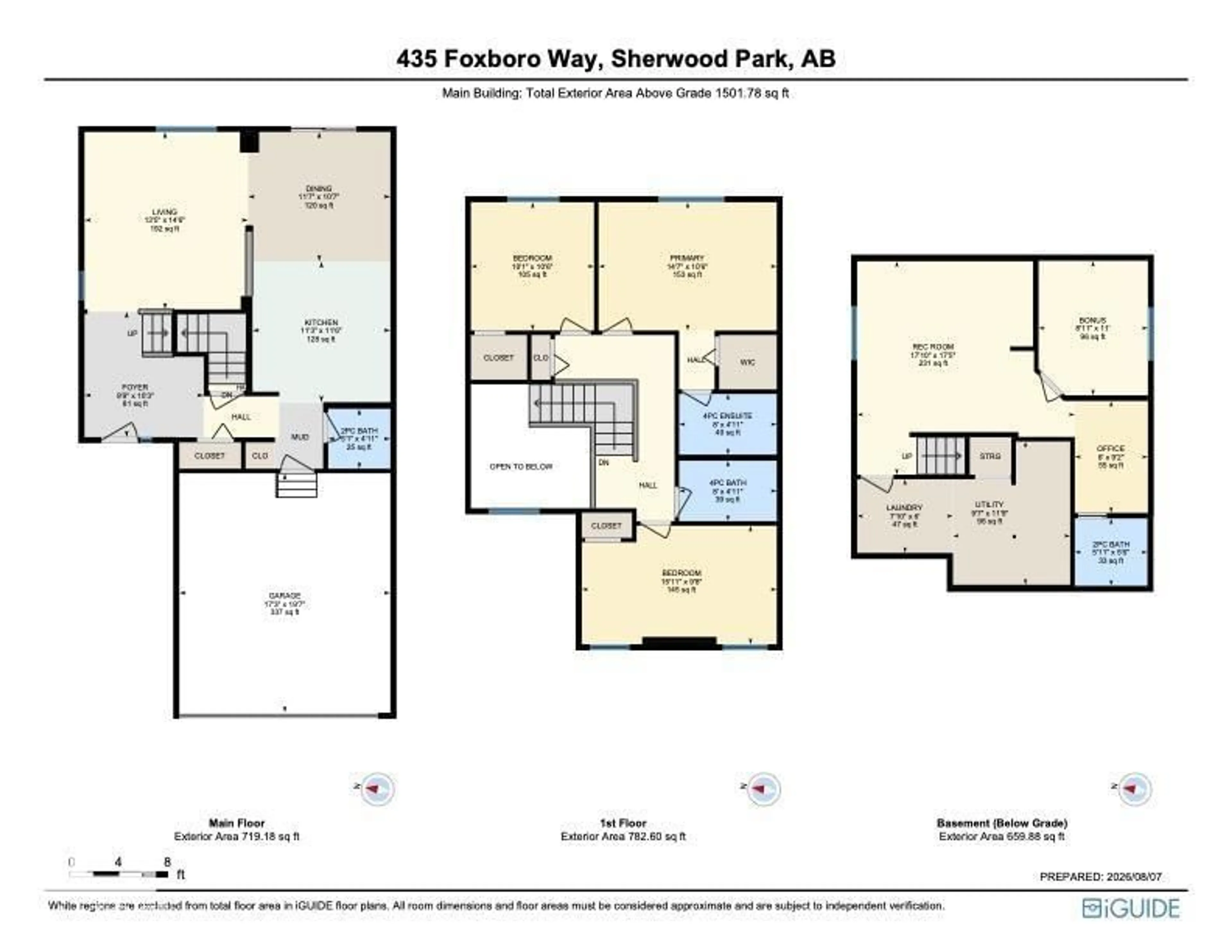 Floor plan for 435 FOXBORO WY, Sherwood Park Alberta T8A6K5